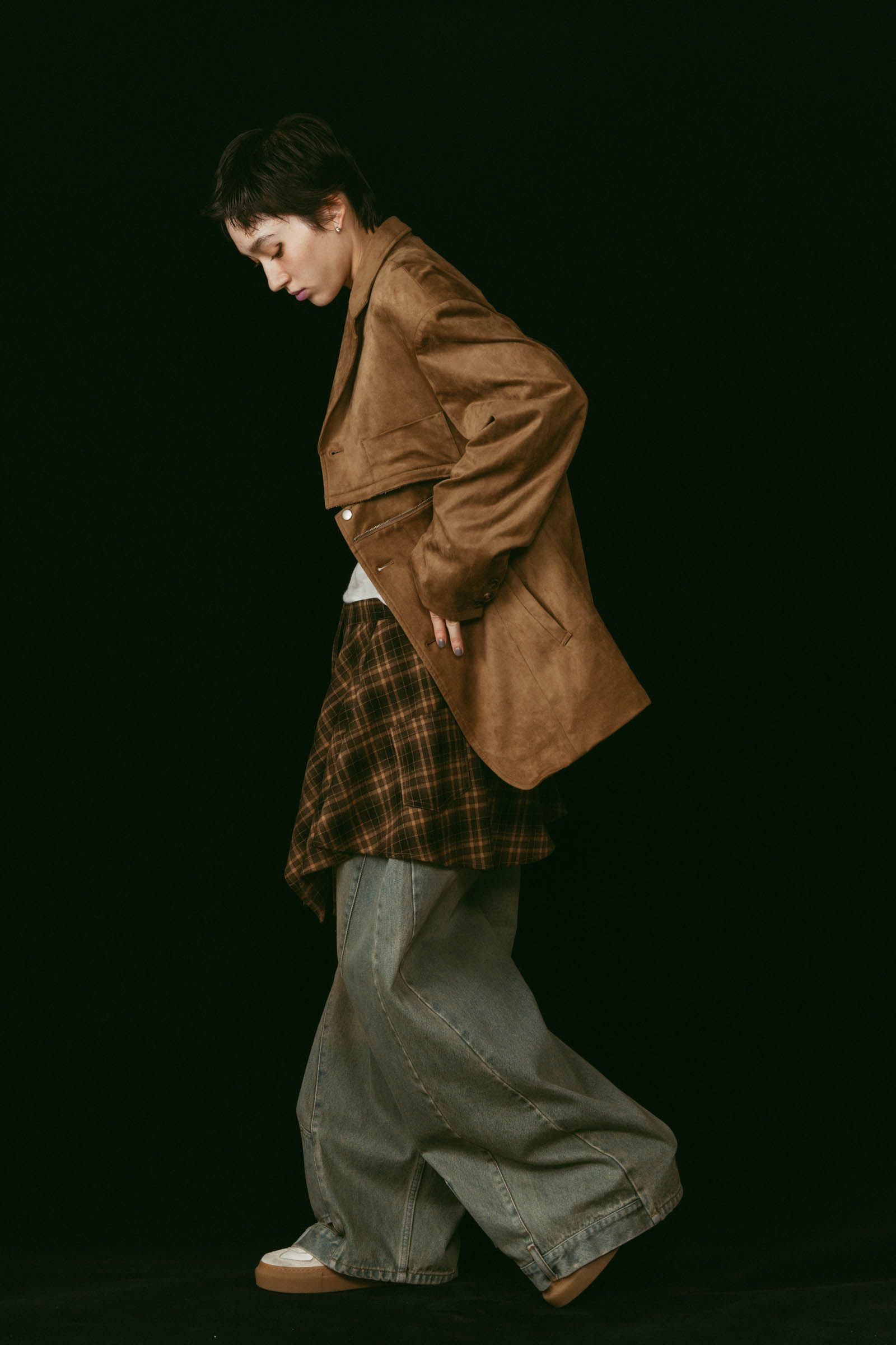 shirt wrap denim pants / シャツ巻き デニム (ブルー) / 25AW
