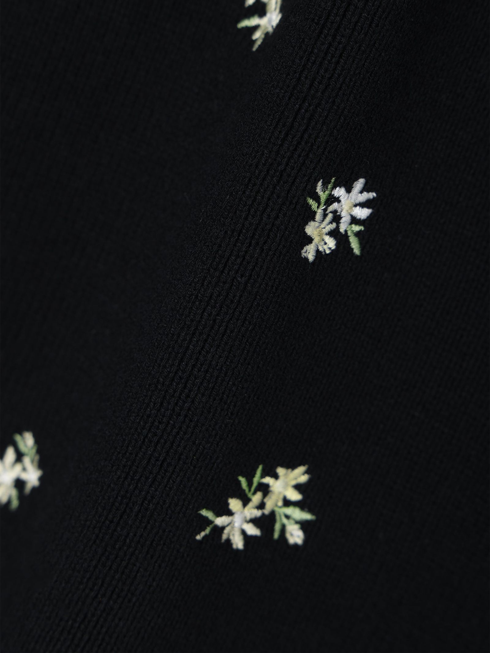 FLOWER EMBROIDERY CD (Black) / フラワーエンブロイダリー カーディガン (ブラック) / 26SS