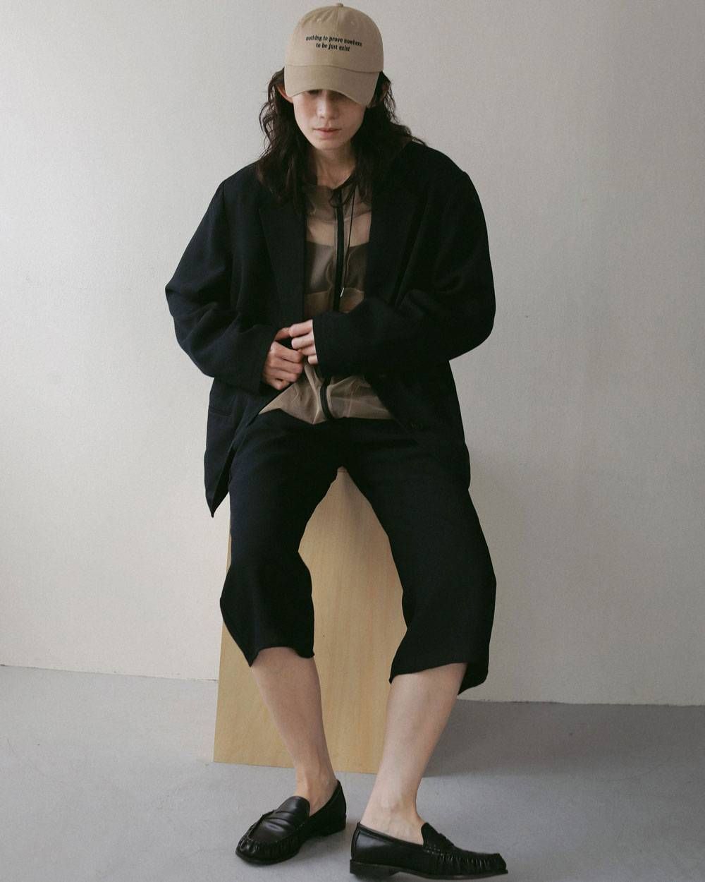 ツイードメッシュ カプリパンツ (ネイビー) Tweed Mesh Capripants (Navy) / 27SS