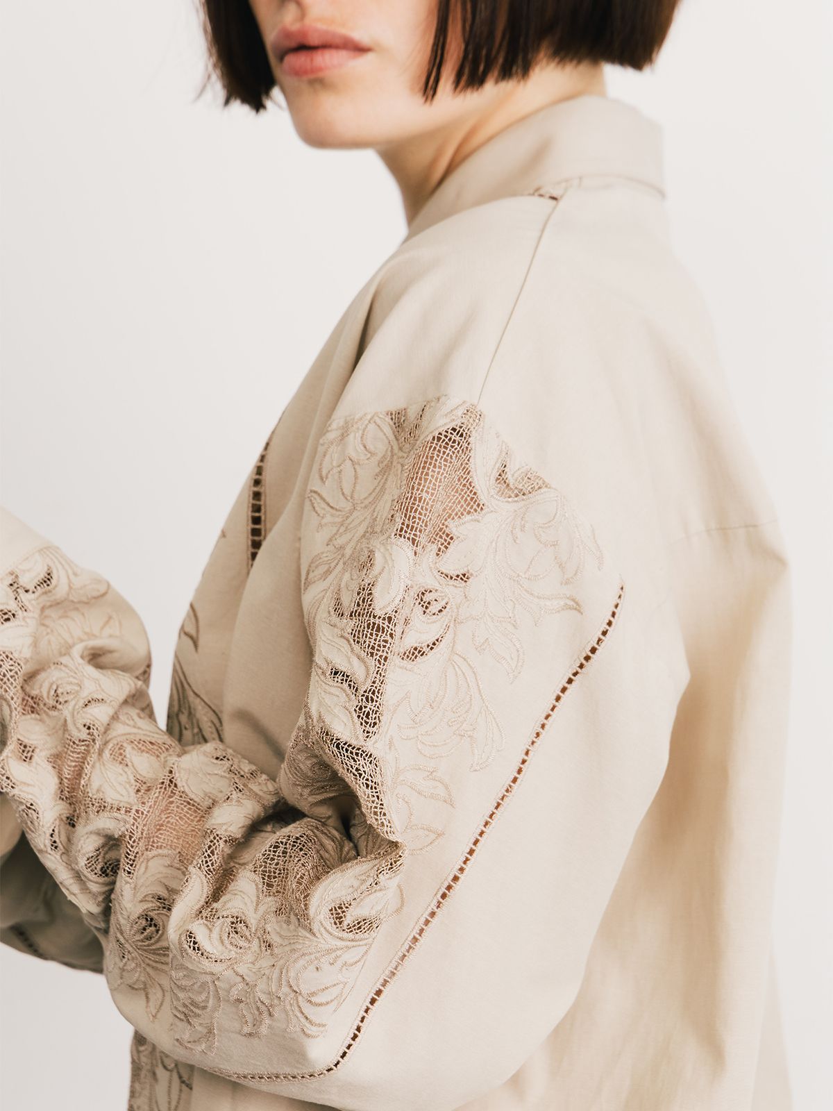 【25SS】EMBROIDERY SHIRTS / エンブロイダリー シャツ (ベージュ)