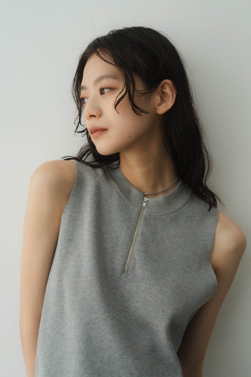 Knuth Marf - half zip knit tank top / ハーフジップ ニット Knuth Marf - half zip knit tank top / ハーフジップ ニット
