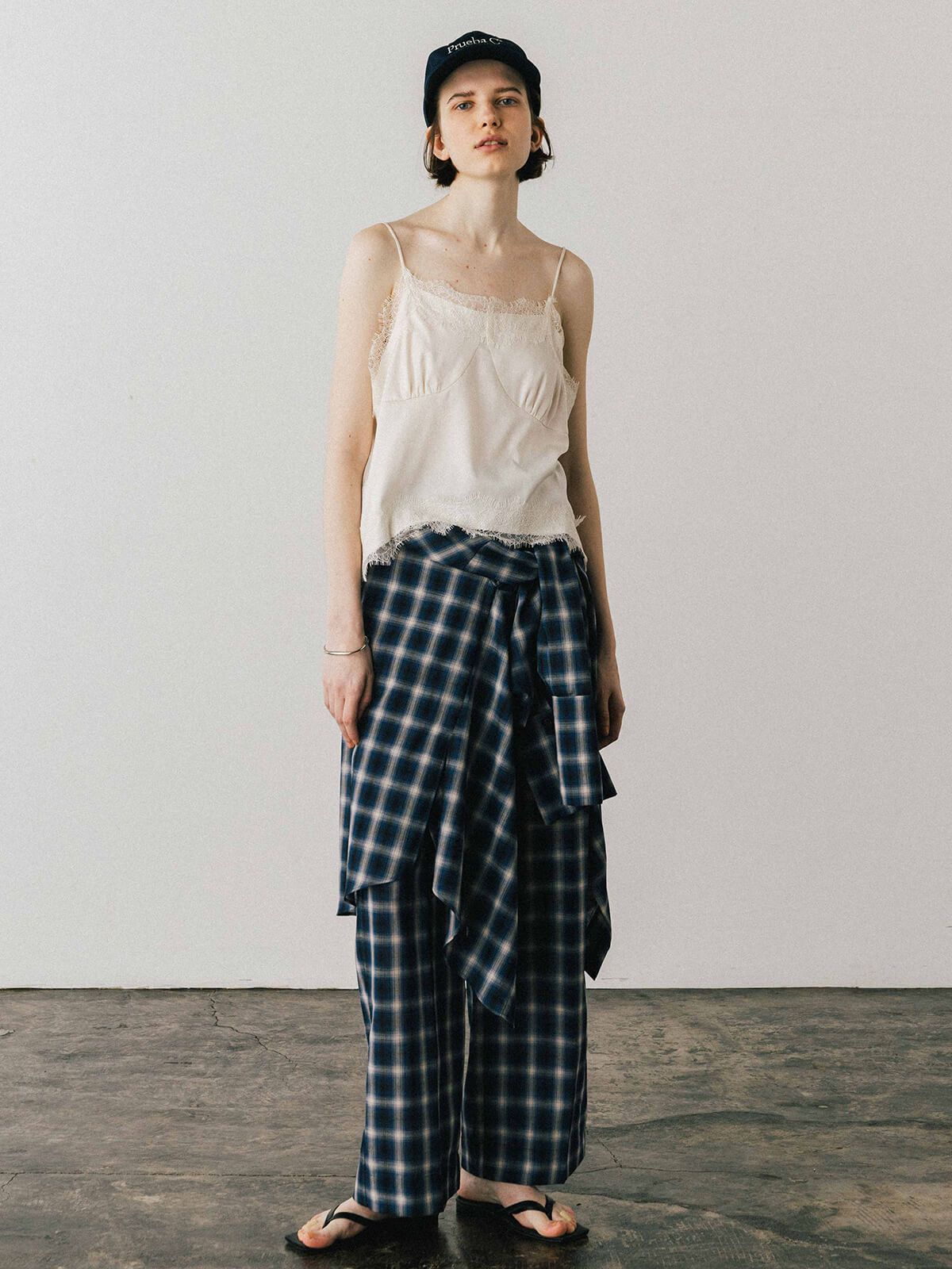 【25AW】SHEER CHECK SHIRT JACKET / シアーチェックシャツ (ブルー)