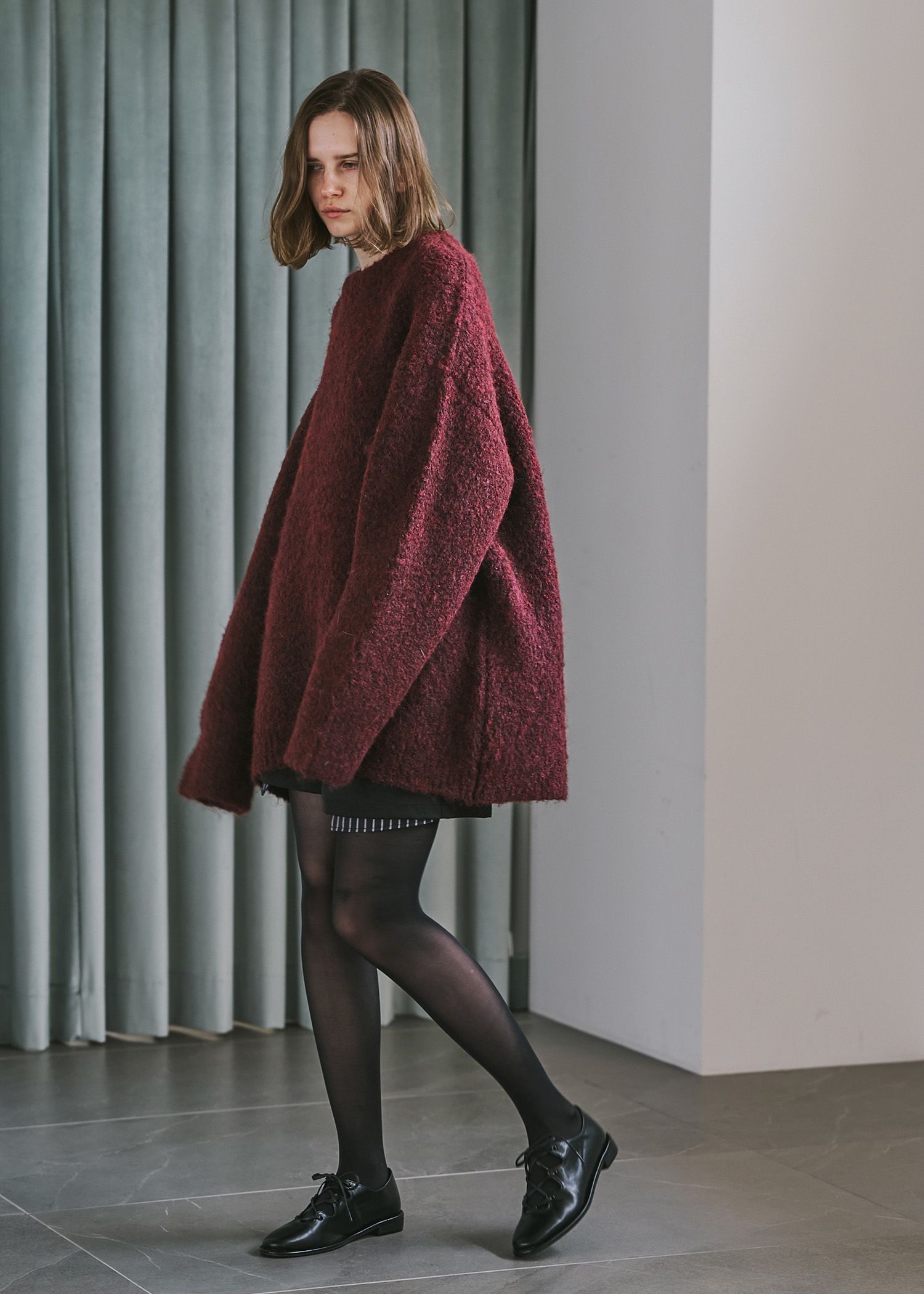 stripe pocket peep tuck chino S/PT / タックチノ ショートパンツ (ブラック) / 25AW