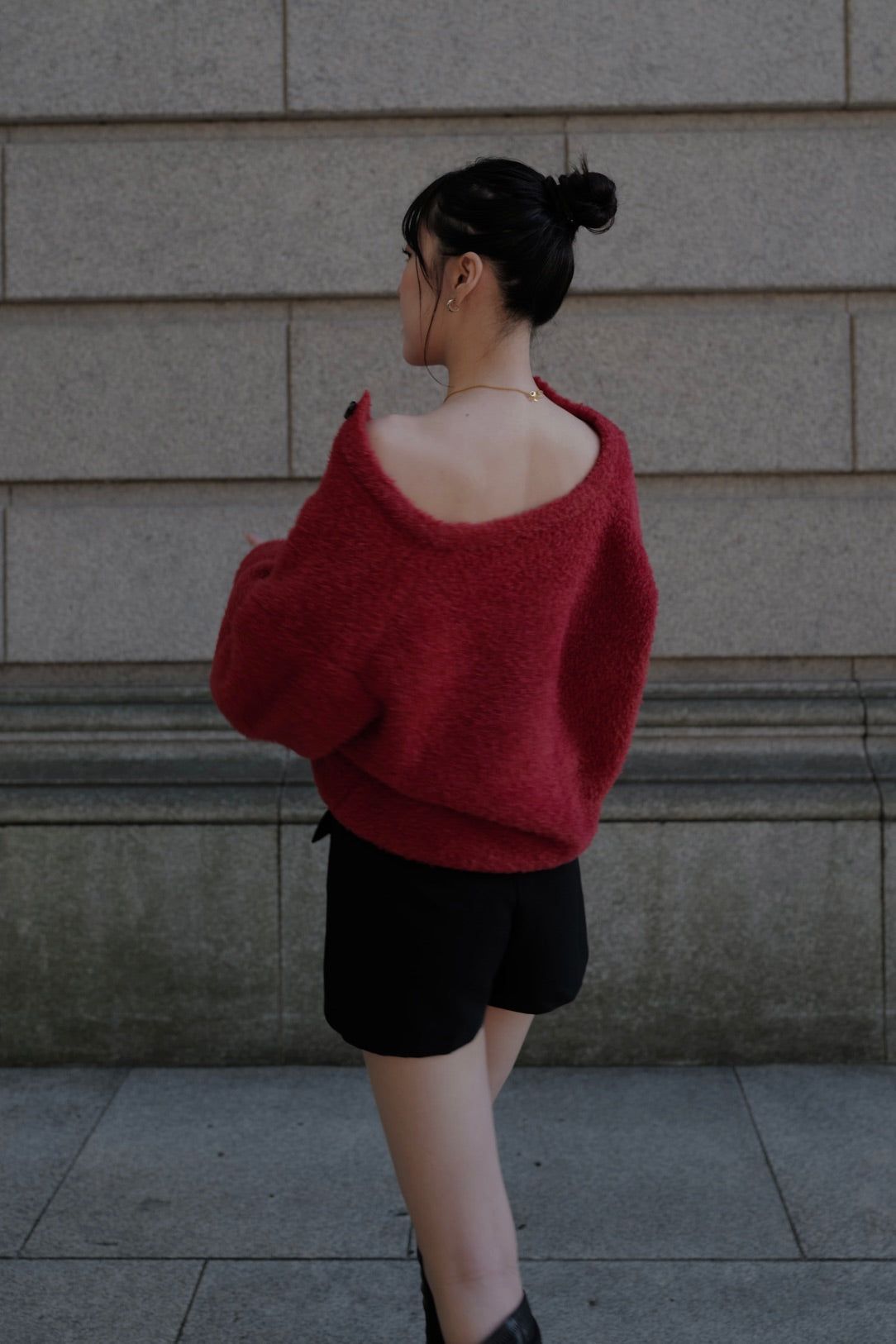 Poodle knit cardigan / プードルニット カーディガン (レッド)
