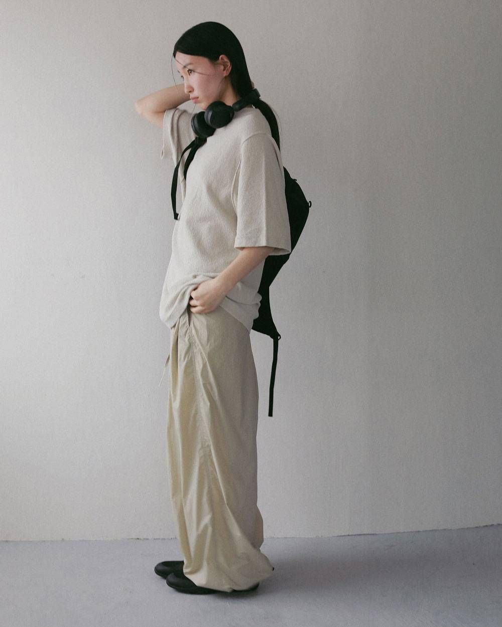 シアー ナイロンパンツ (オートミール) Sheer Nylon Pants (Oatmeal) / 27SS
