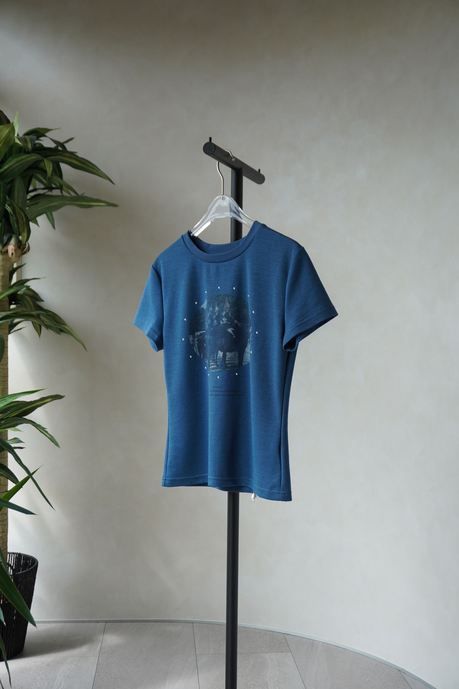 スタッズコンパクトTシャツ (ブルー) studded compact tee (Blue) /  26SS