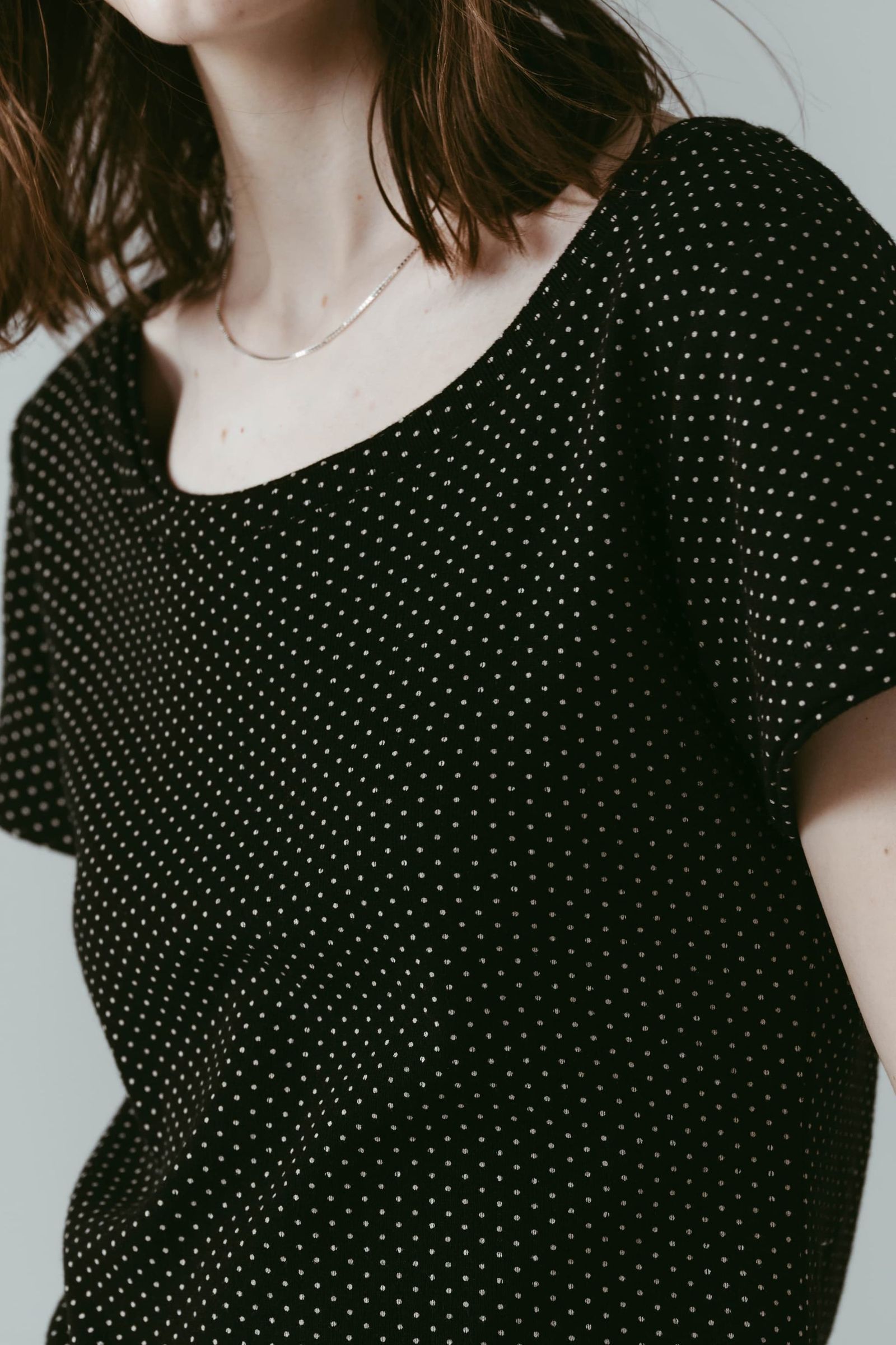 レイヤード クルーネックTシャツ (ドット) layered crewneck tee (Dot) /  26SS