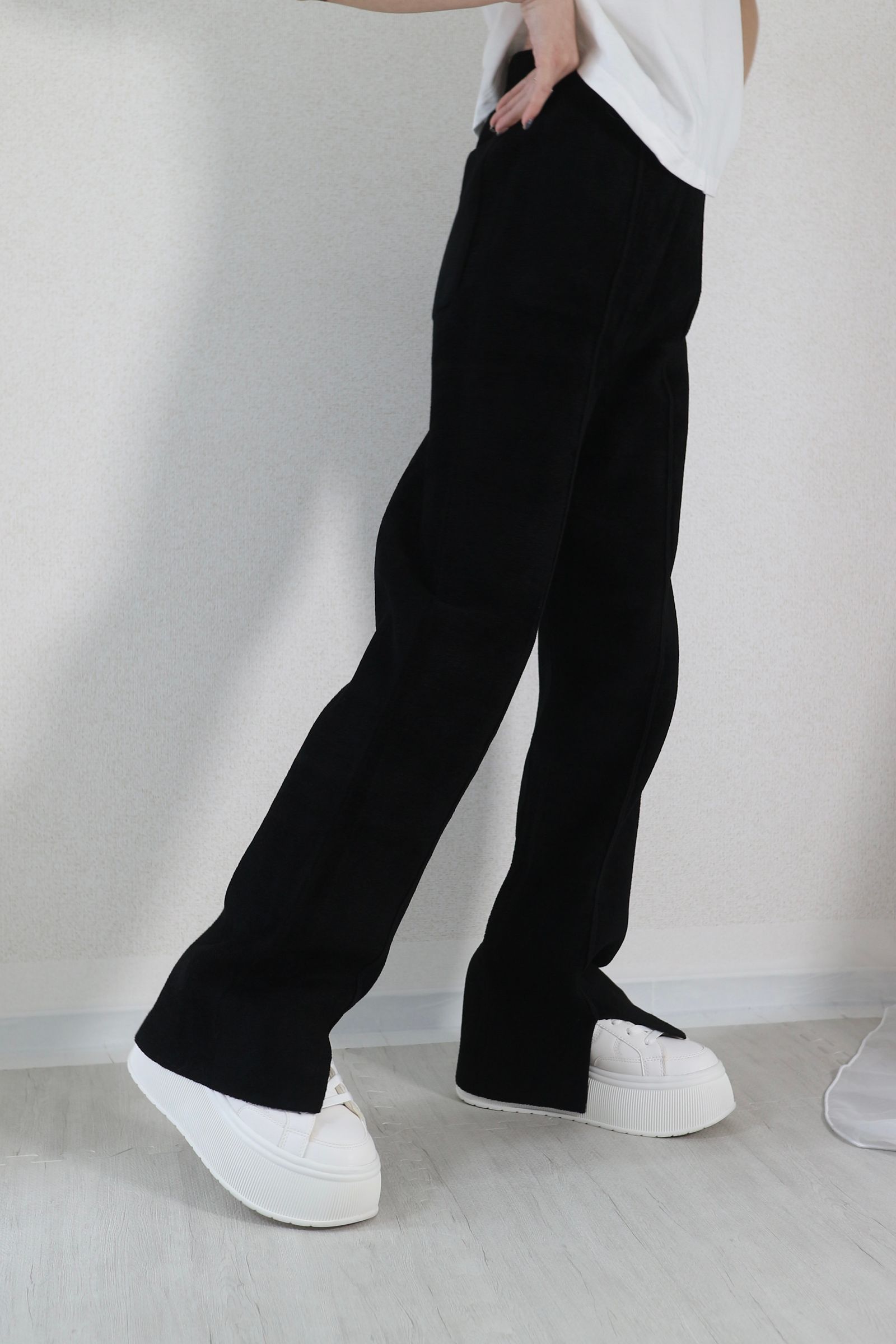 MOGOL KT PT / モールニットパンツ (ブラック)