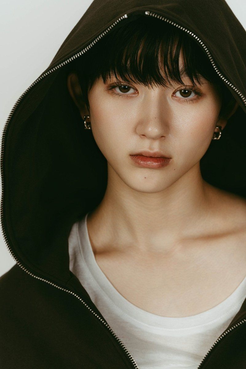 pierced hooded sweatshirt (Charcoal) / ピアス スウェットフーディ (チャコール) / 26SS