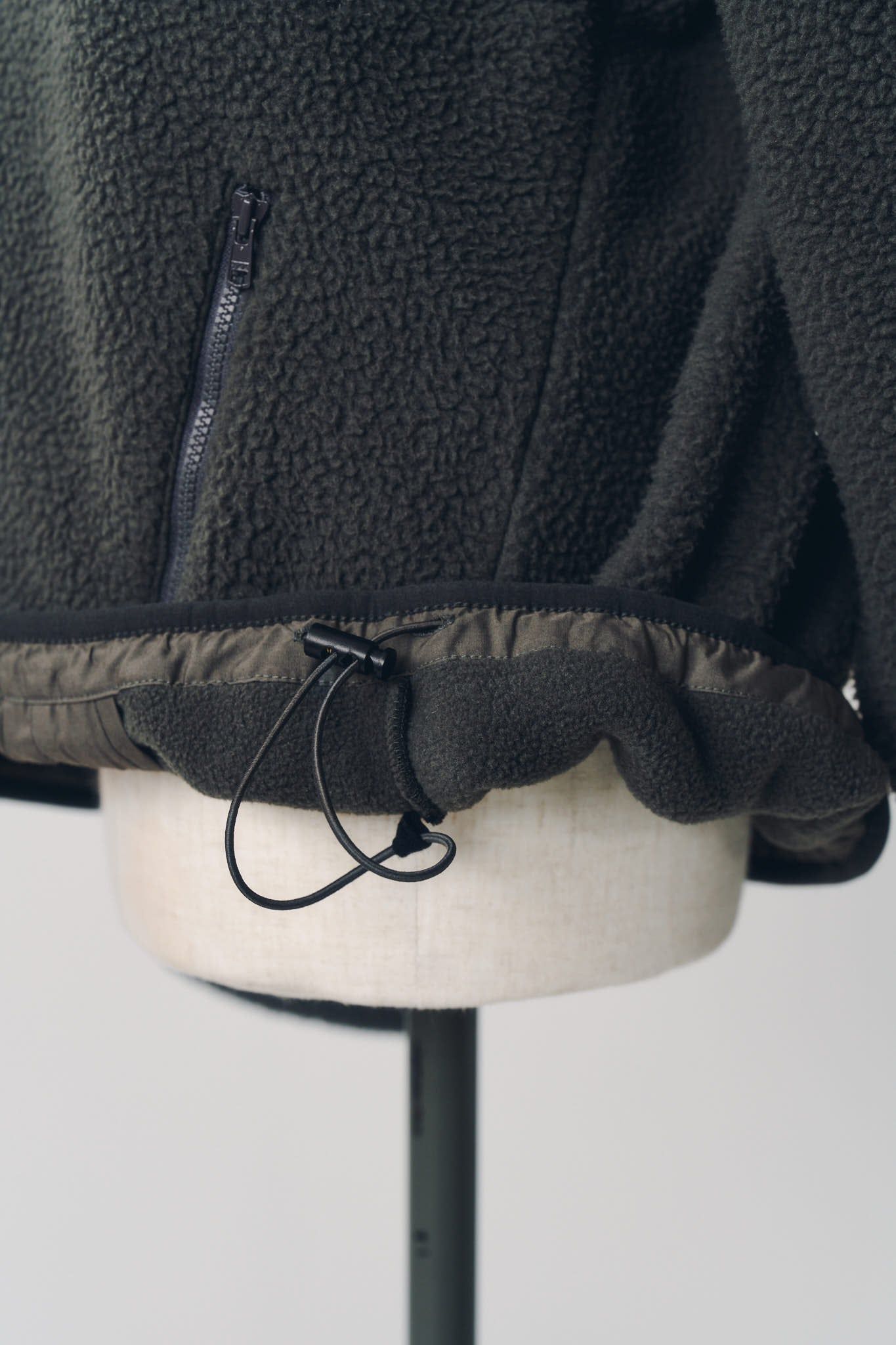 カーブジップ ボアフーディ (グレー) curved zip boa hoodie(unisex) (Gray) / 26AW