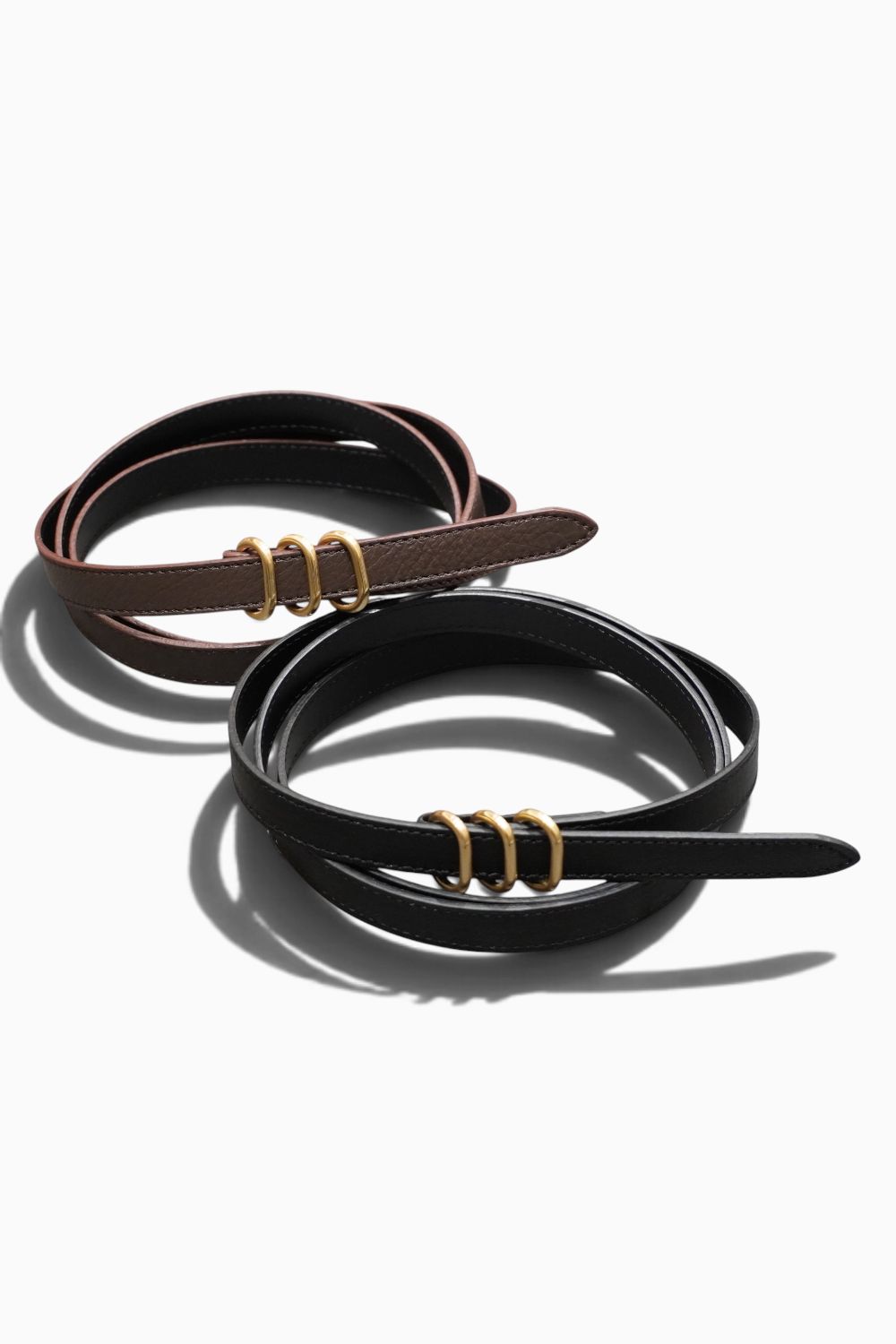 カウハイドナローベルト (ブラック) Cowhide Narrow Belt (Black) / 26AW