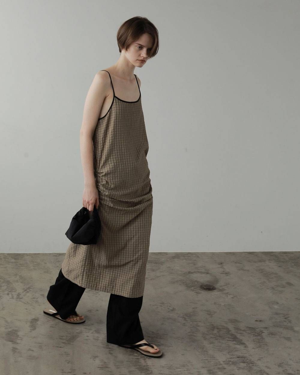 バイカラー トングサンダル (ブラック) Bicolor Tongs Sandals (Black) / 27SS