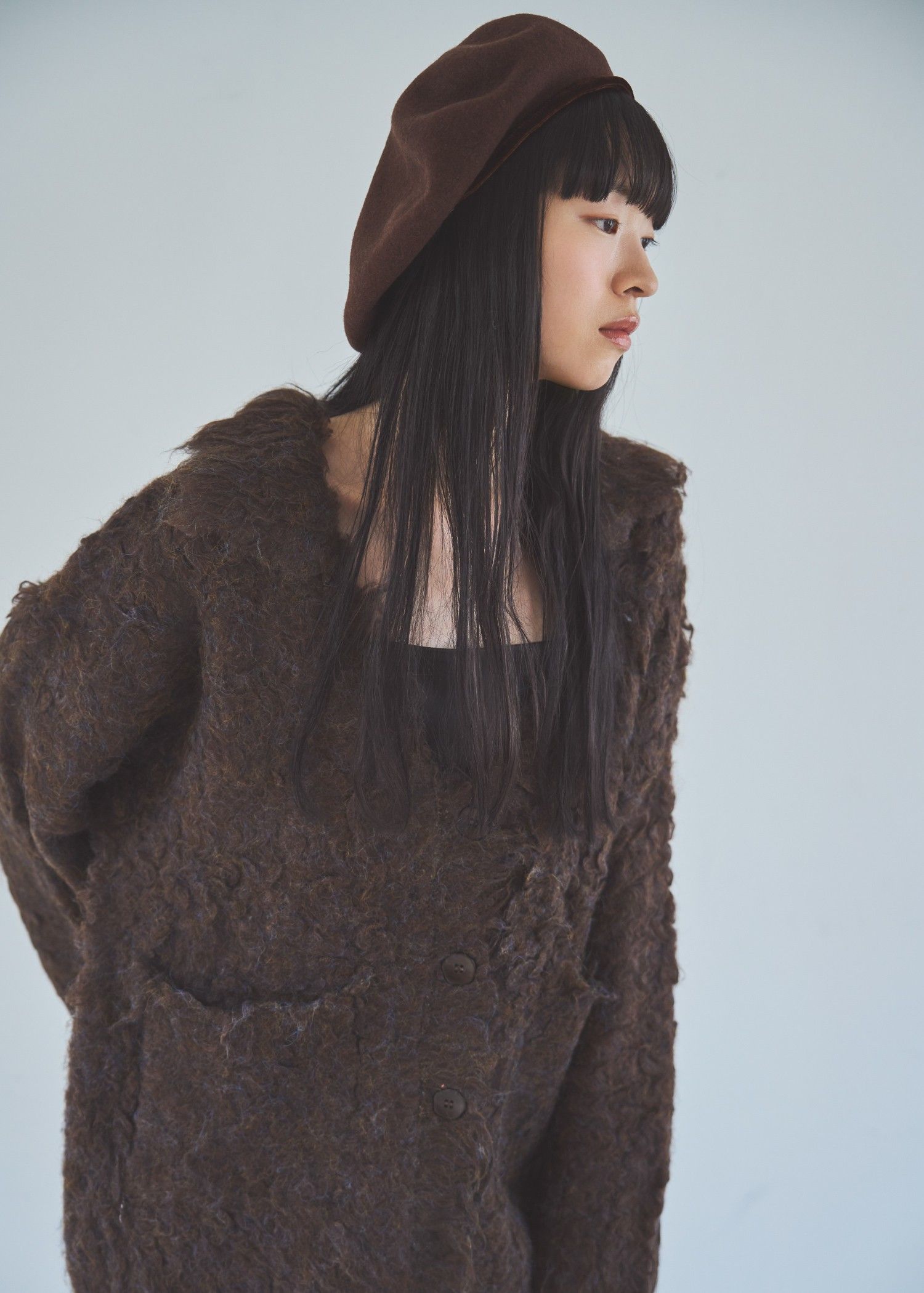 【MAISON Birth × WILLFULLY】VELWOOL LIGHT BERET / ベルウールライトベレー帽 (ブラウン) / 25AW /