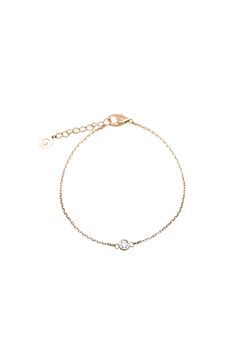 SINGLE MOISSANITE BRACELET / シングル モアサナイト ブレスレット K10/K18 (ピンクゴールド)