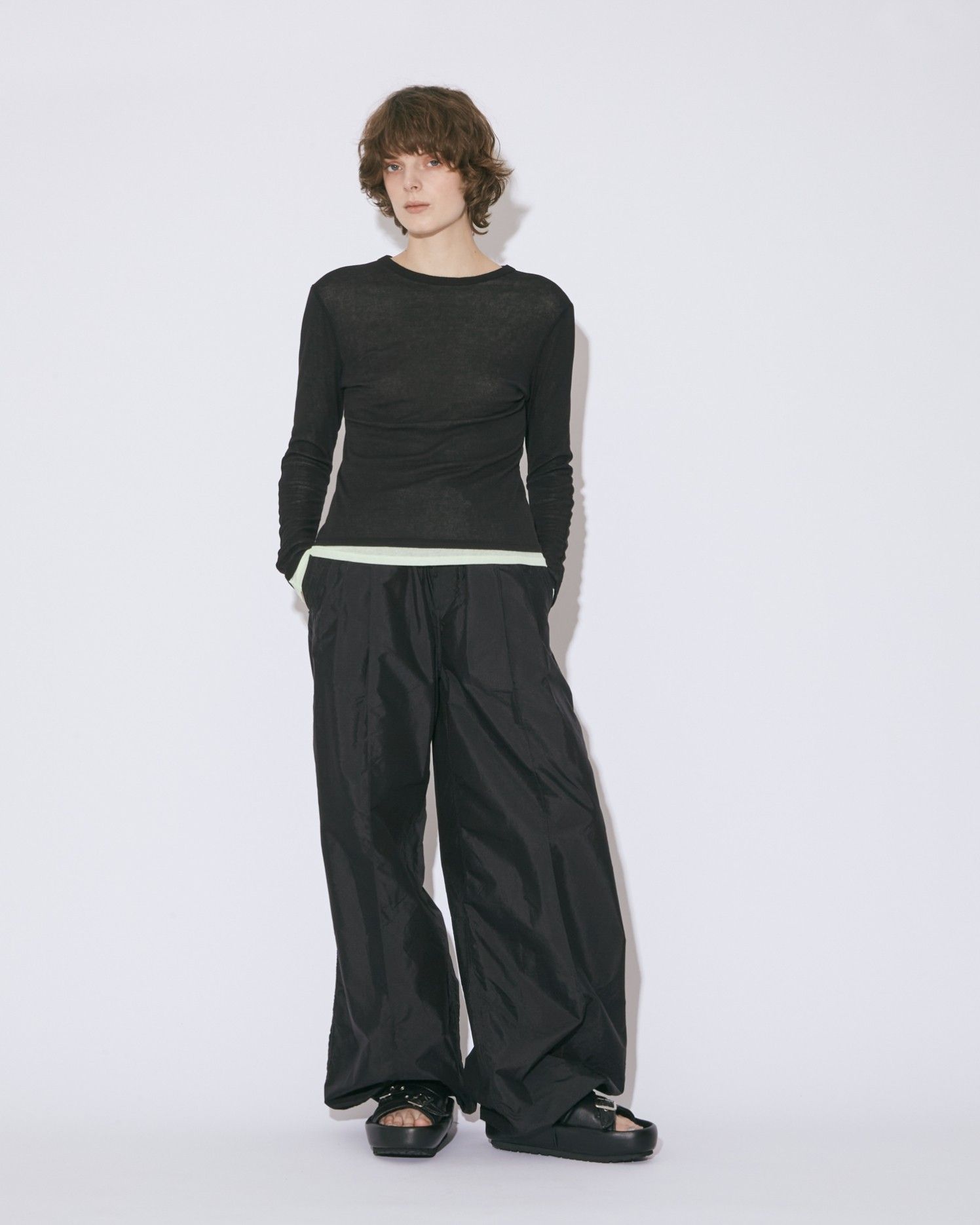 organic cotton fraise flip top / オーガニックコットン フレーズフリップトップス (ブラック)