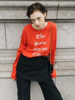 パーマネント ロングスリーブ Tシャツ (Sain Maroon Times) PARMANENT L/S TEE /  26AW