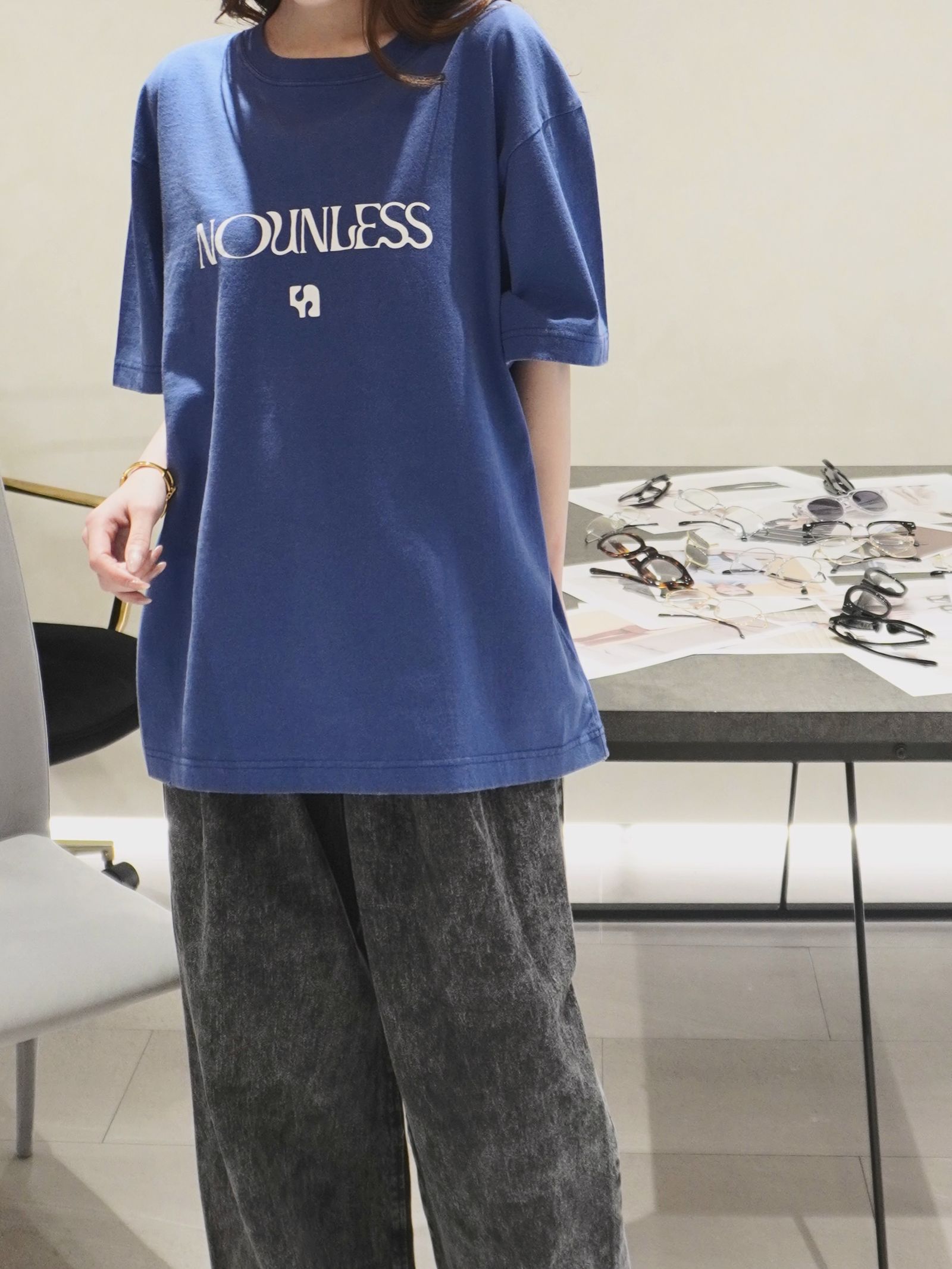 NL LOGO MARK OVER TEE / ロゴ オーバーTシャツ (ブルー)