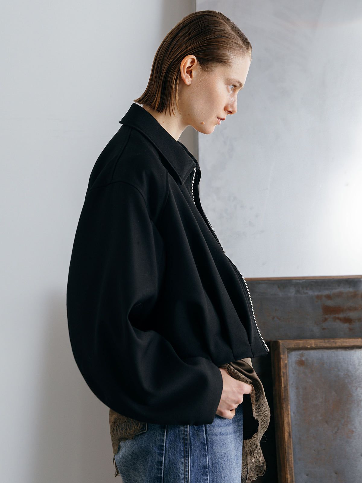 ICHIGUN TUCK JACKET / イチグン タックジャケット (Black) / 26SS