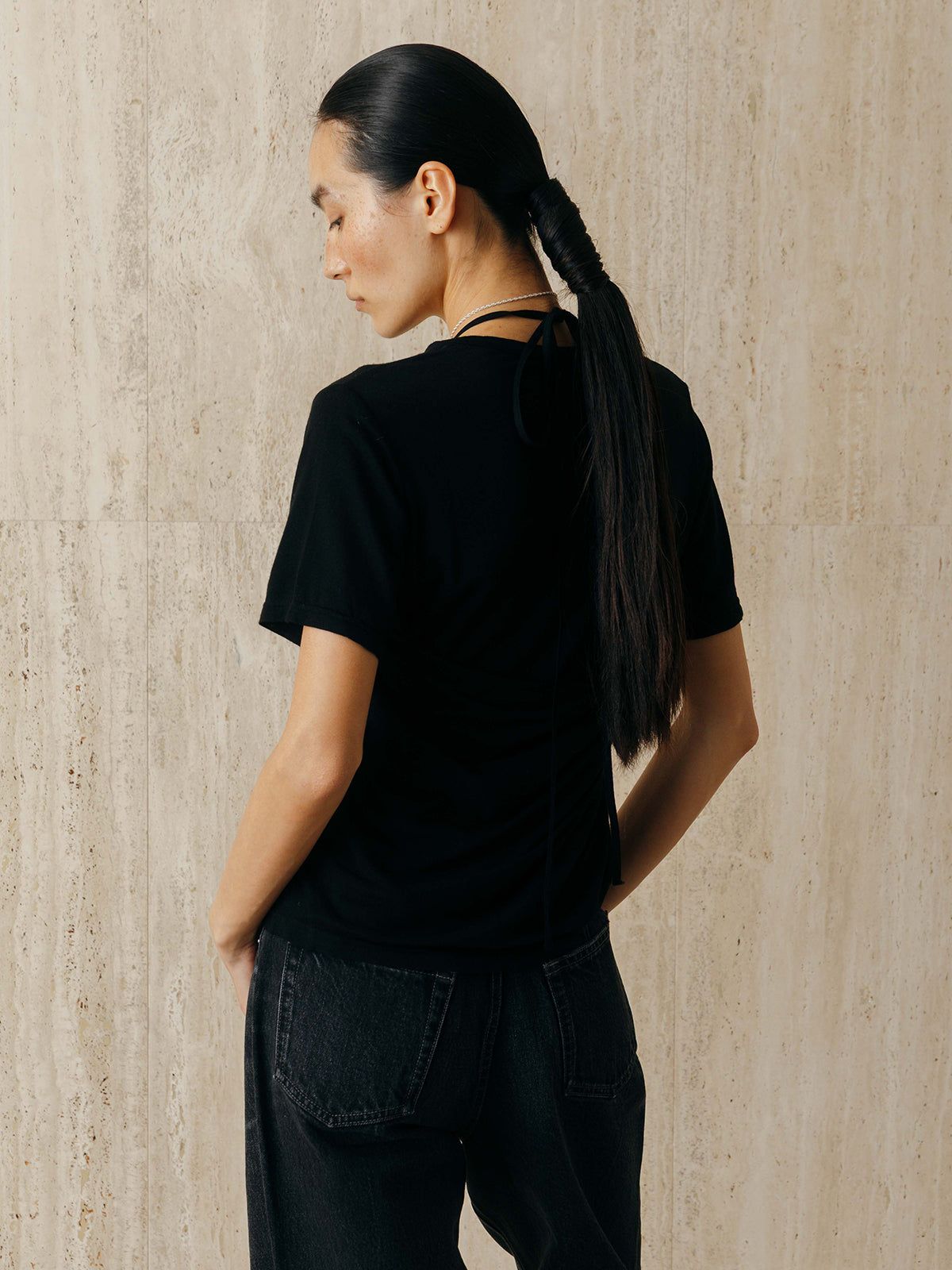 レイヤードカットトップス (ブラック) LAYERED CUT TOPS (Black) /  26SS