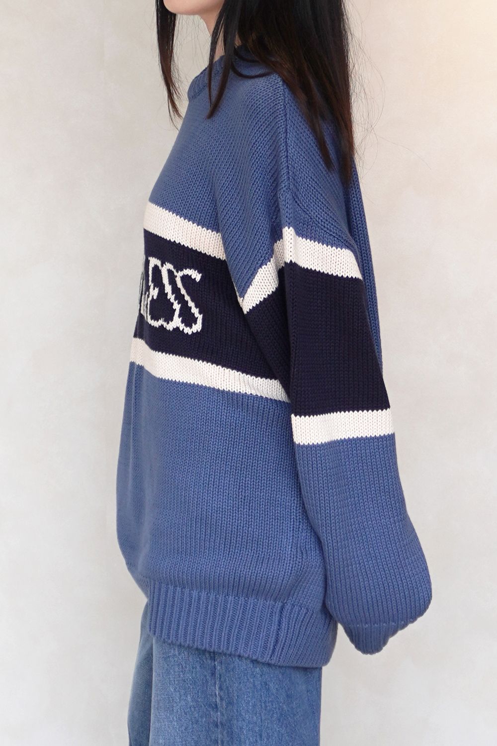 NOUNLESS - NOUNLESS CLASSIC LOGO KNIT (BLUE) / クラシック