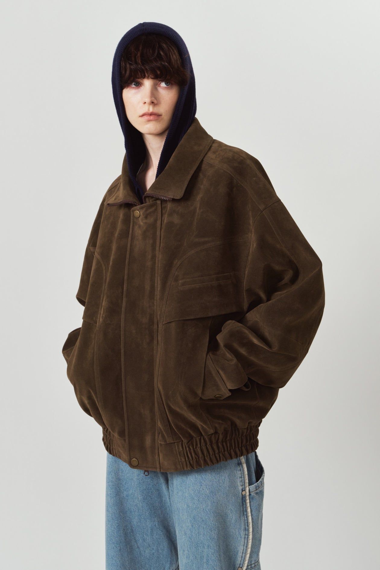 スエードブルゾン (ブラウン) suede blouson(unisex) (Brown) / 26AW