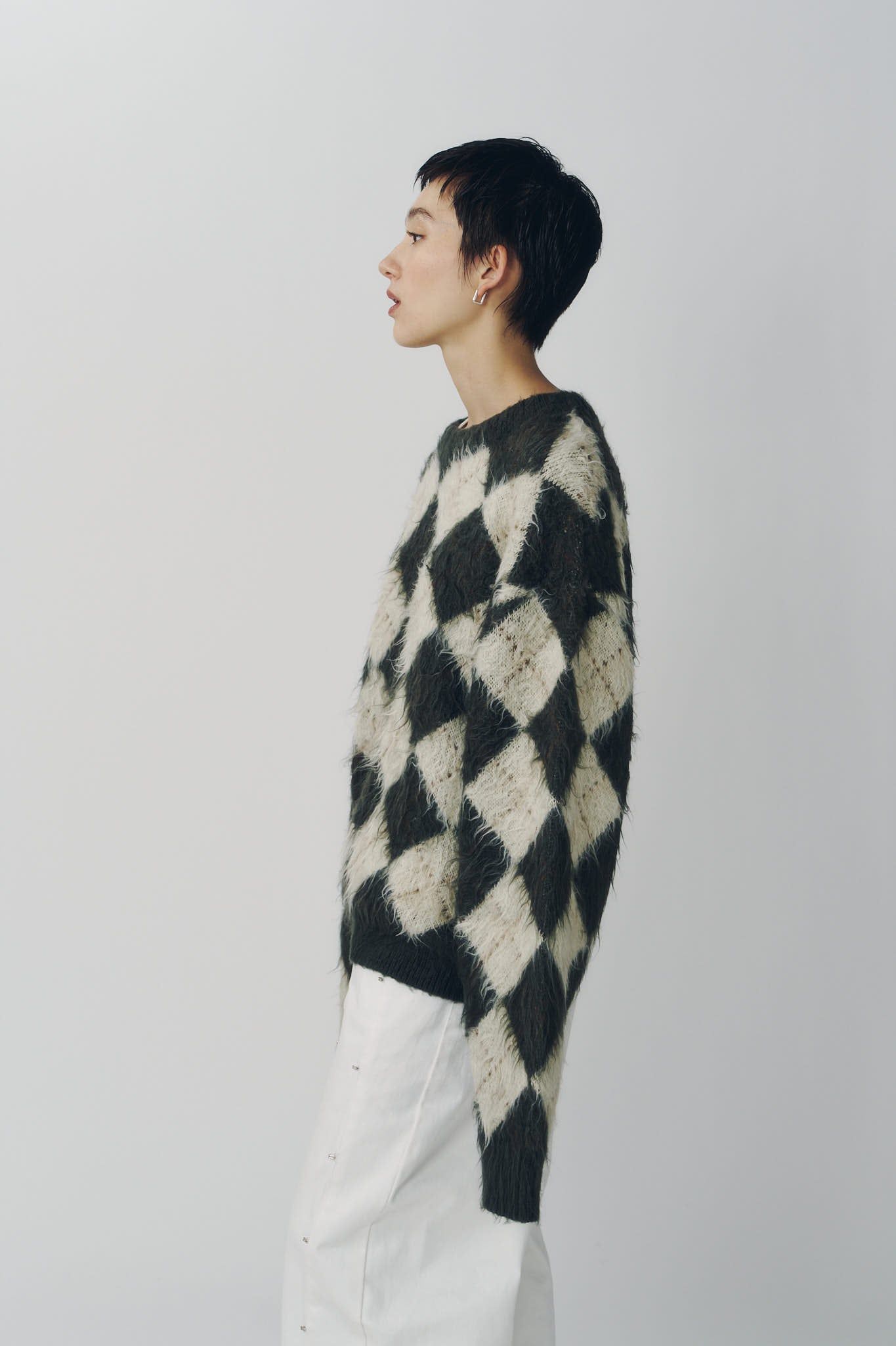 アーガイルニット (ブラウン) argyle knit(unisex) (Brown) / 26AW