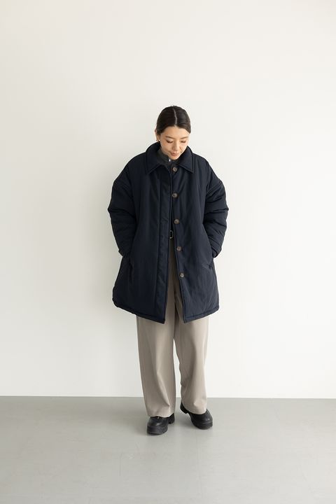 【25AW】Puffy Midi Coat / パフィミディコート (ネイビー)