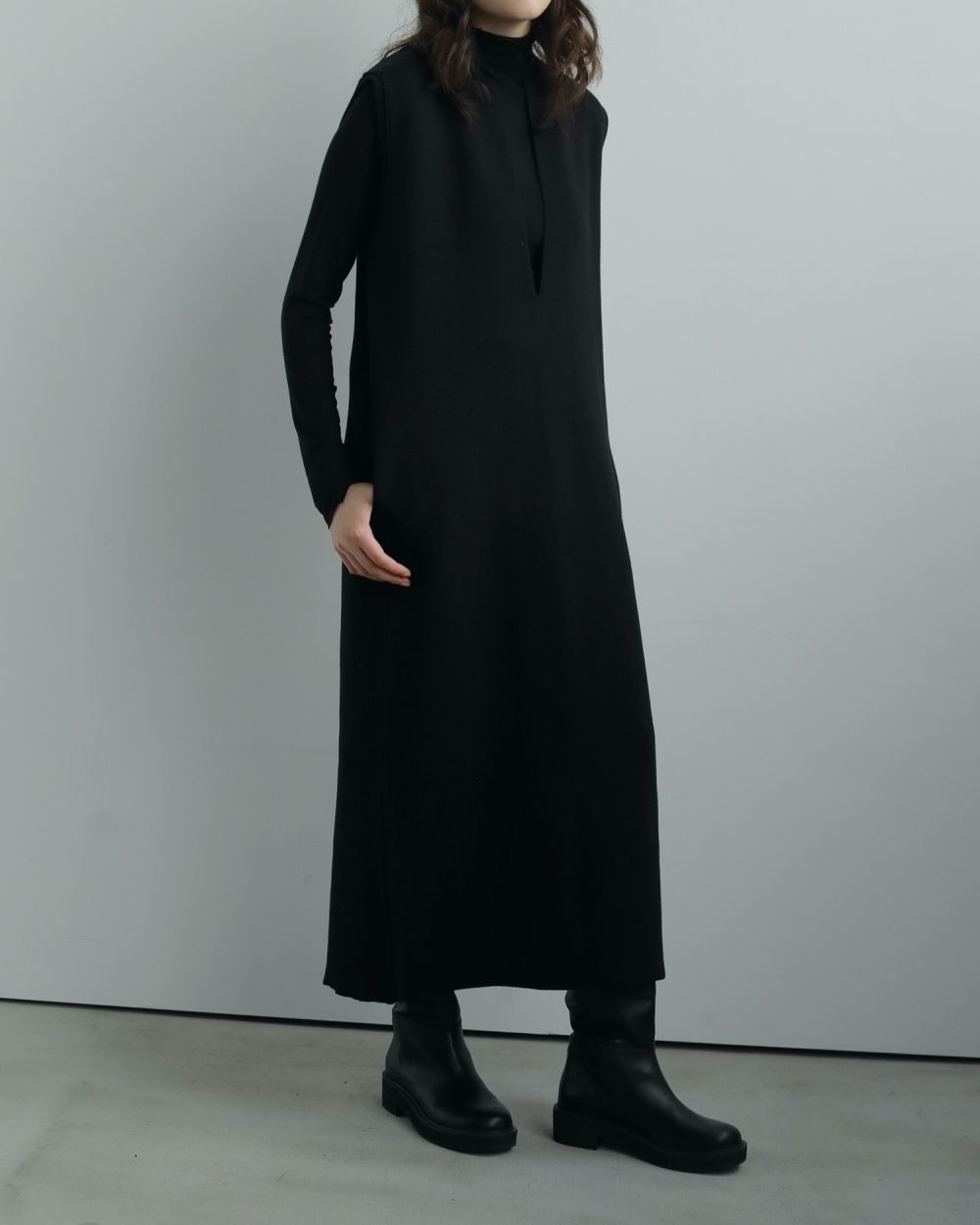 Ecoleather Long Boots / エコレザー ロングブーツ (ブラック)