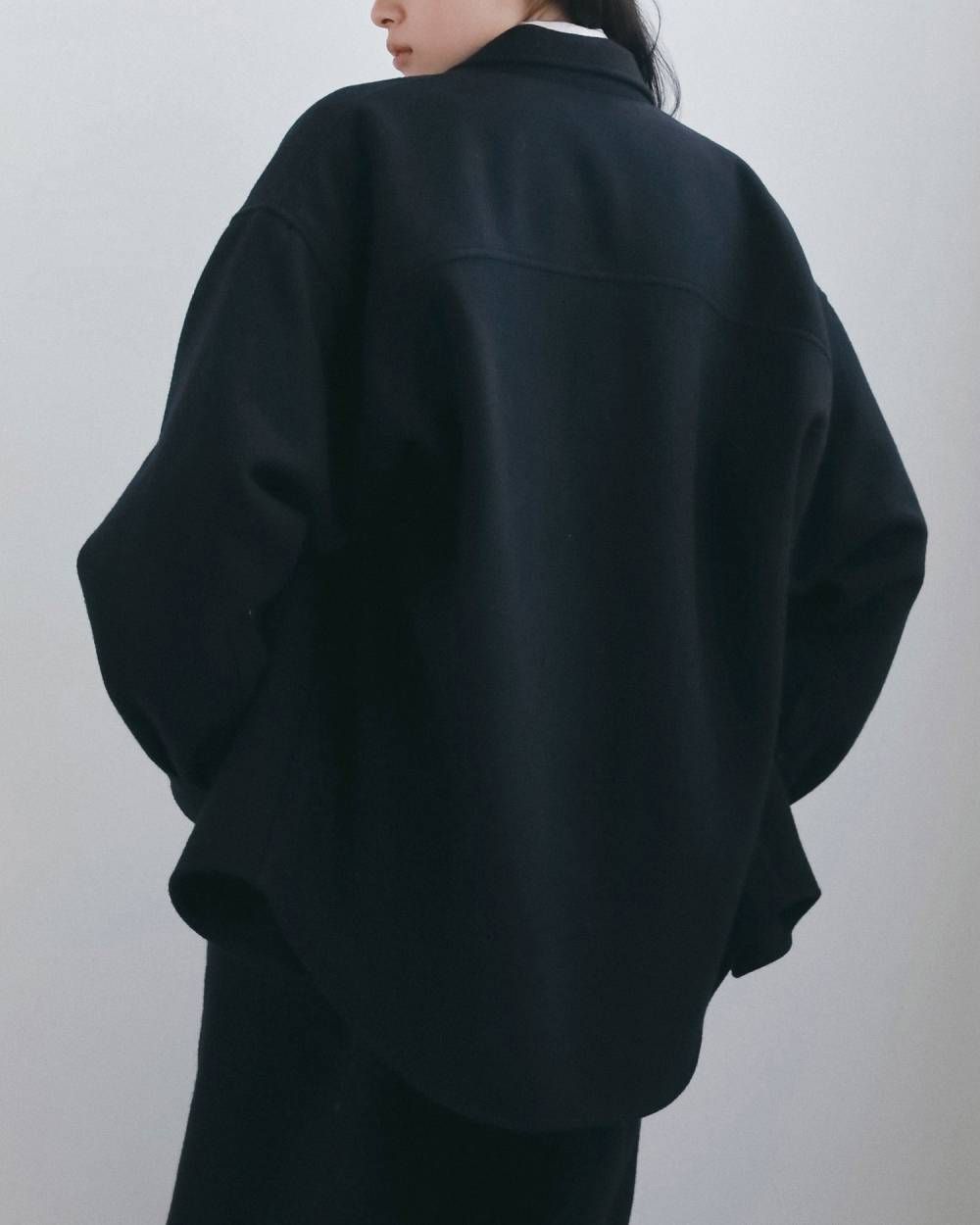 ウールオーバーシャツ (ネイビー) Wool Over Shirts (Navy) / 26AW 【6月29日まで期間限定予約】