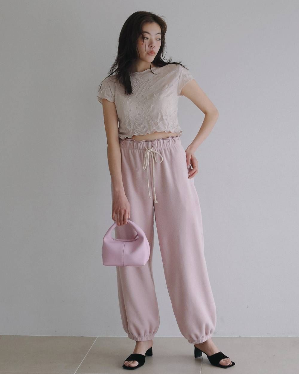 ワンハンドル レザーバッグ (ピンク) Onehandle Leather Bag (Pink) / 26SS