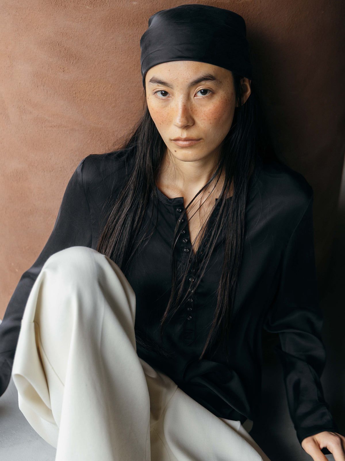 キュプラ トップス (チャコールグレー) CUPRO TOPS (Charcoal gray) /  26SS