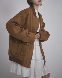 【先行予約】【26TH-04】フェイクスエードブルゾン (キャメル) Fake Suede Blouson (Camel) /  エコファー  /  フェイクファー 【受注期間6/14 23:59まで】