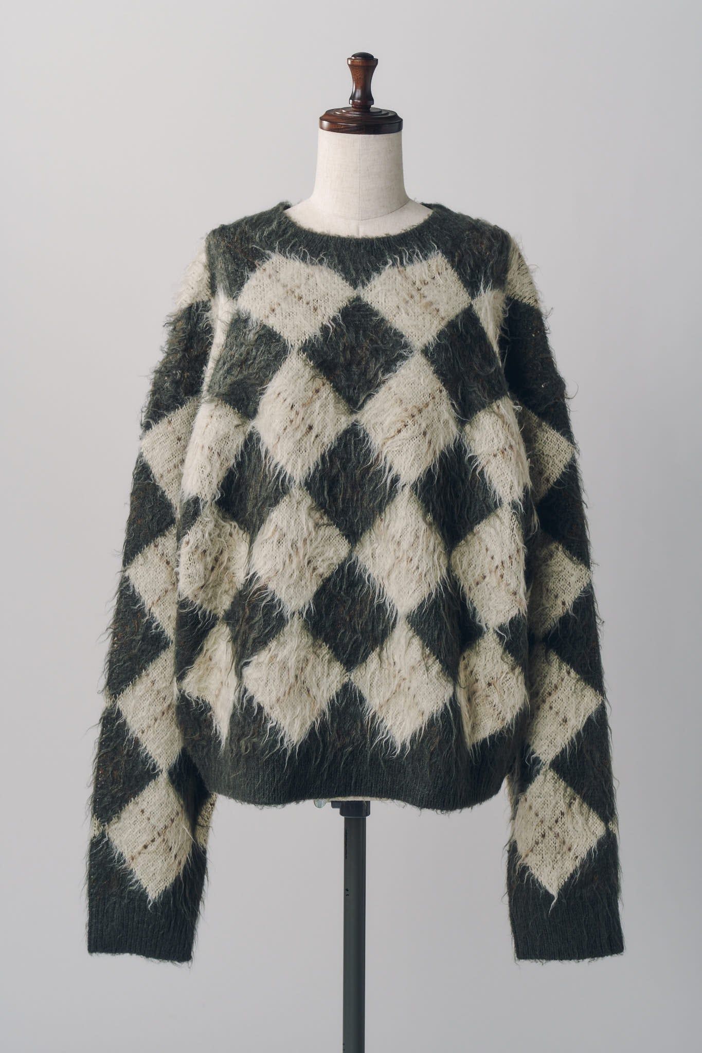 アーガイルニット (ブラウン) argyle knit(unisex) (Brown) / 26AW