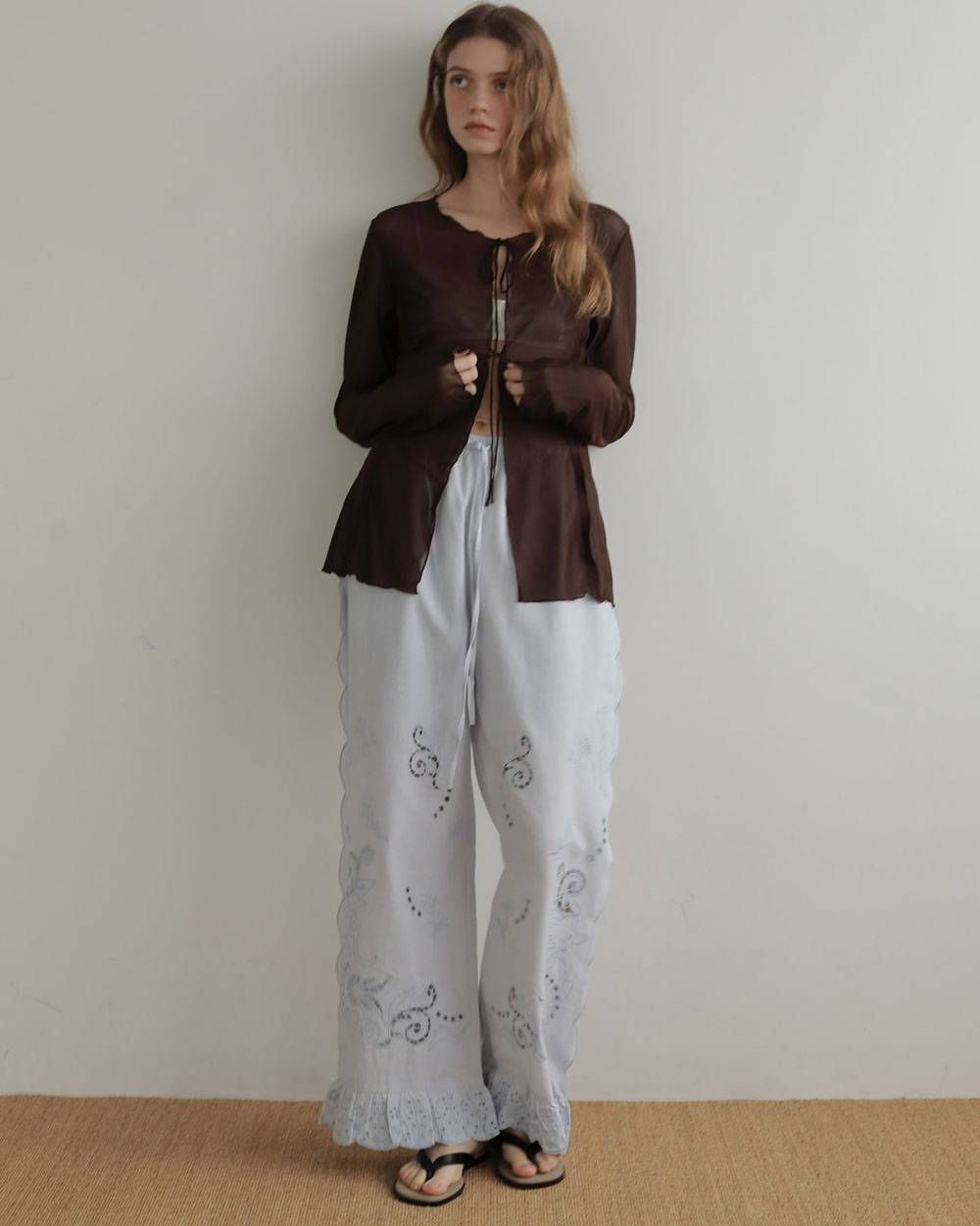 カットワーク レースパンツ (アイスブルー) Cutwork Lace Pants (Iceblue) / 27SS