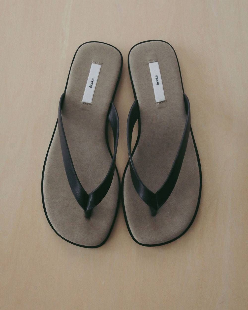 バイカラー トングサンダル (ブラック) Bicolor Tongs Sandals (Black) / 27SS