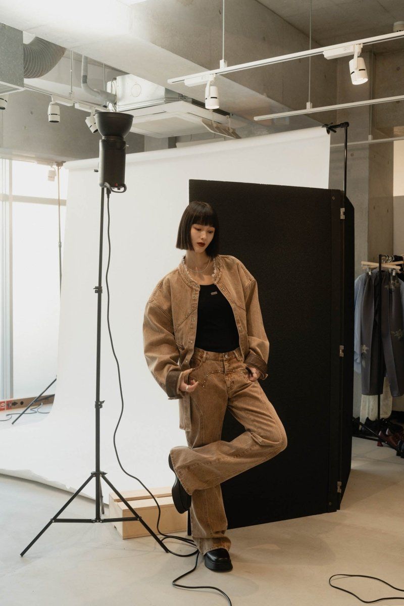 western denim over shirt(unisex) / ウエスタン デニムオーバーシャツ (シナモン) / 25SS