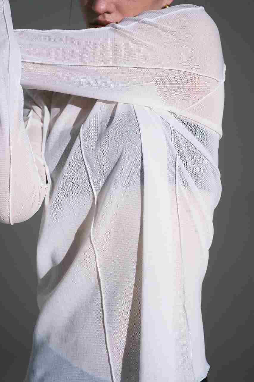 コットンチュールロンT (ホワイト) Cotton Tulle Long-Sleeve Tee (White) / 26AW