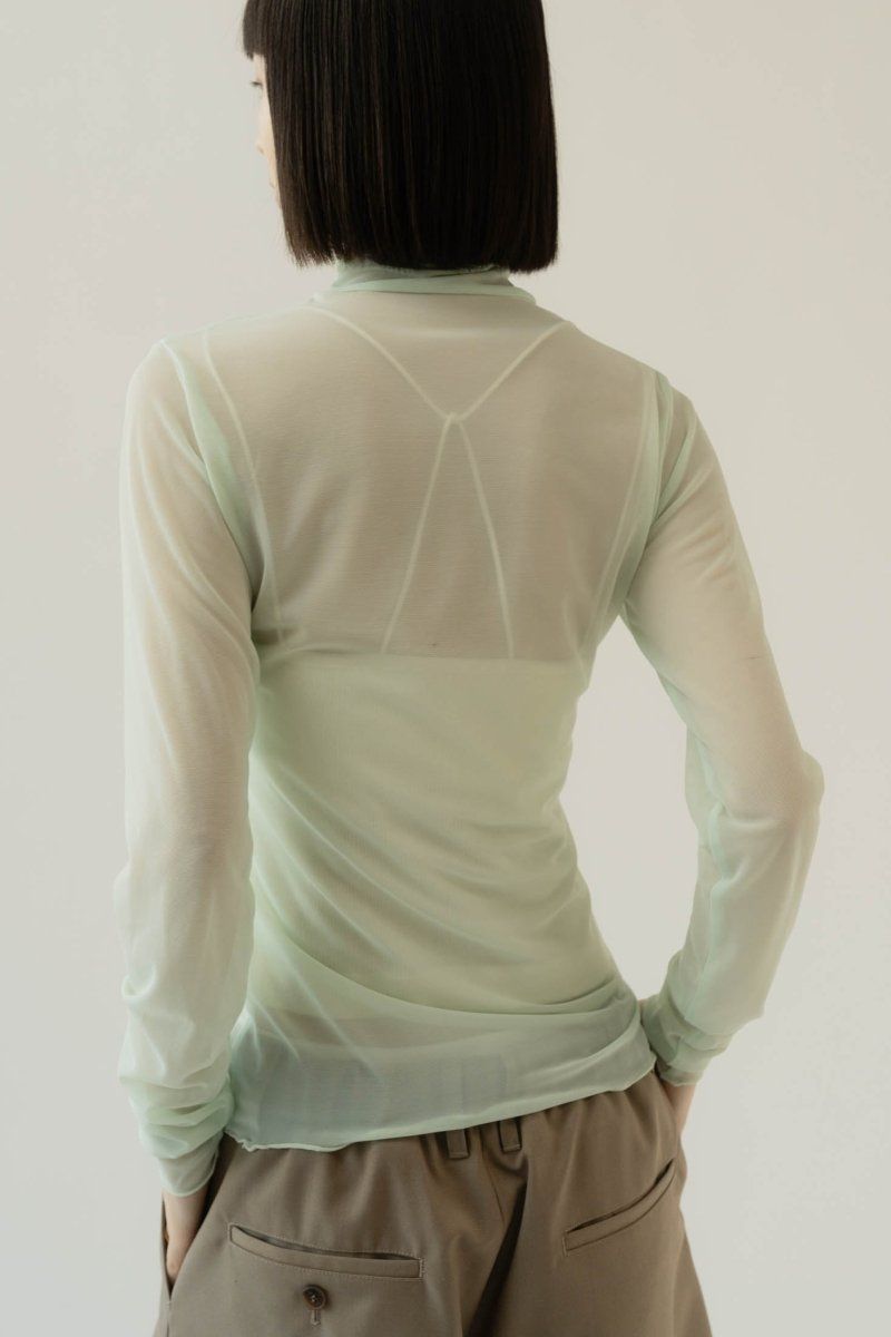 sheer logo tops / シアーロゴトップス (ミント) / 25SS