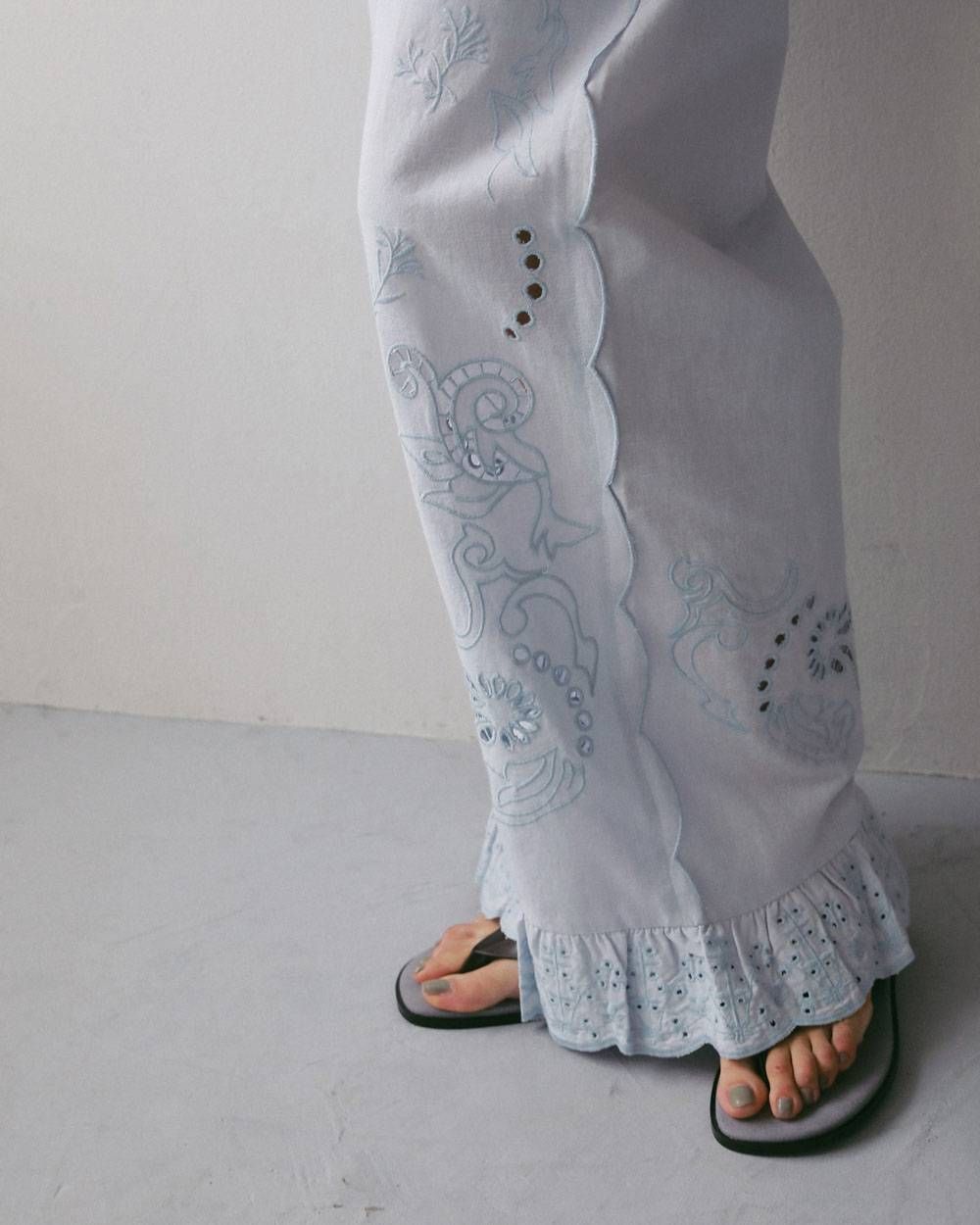 カットワーク レースパンツ (アイスブルー) Cutwork Lace Pants (Iceblue) / 27SS