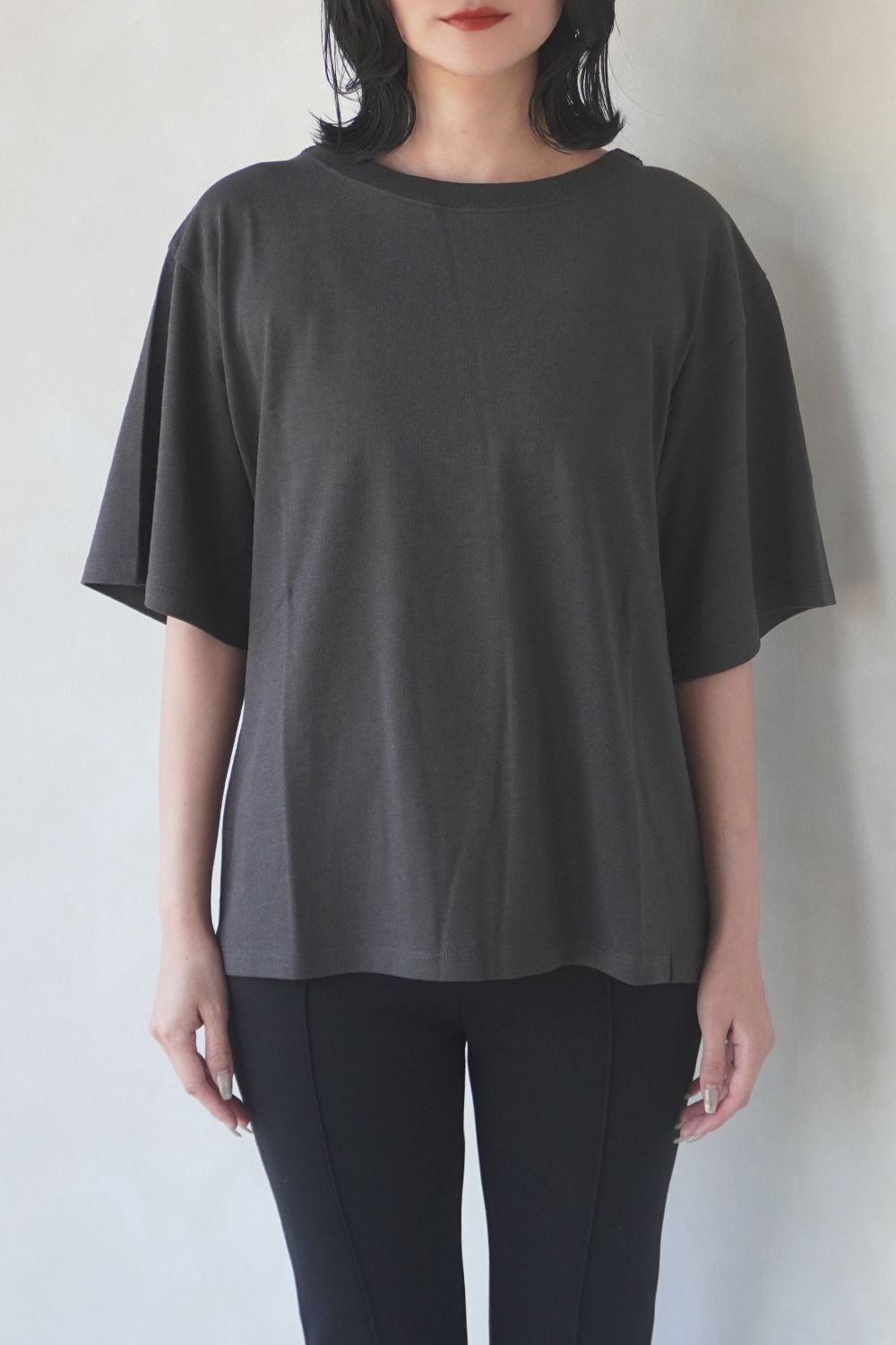 COTTON RELAX T-SHIRT / コットン リラックスTシャツ (チャコール)