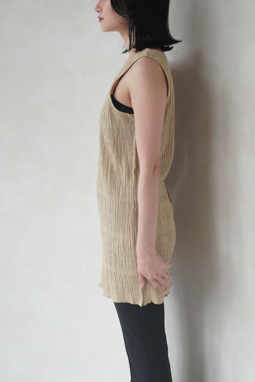 Shirring Tops / シャーリングトップス (ベージュ)