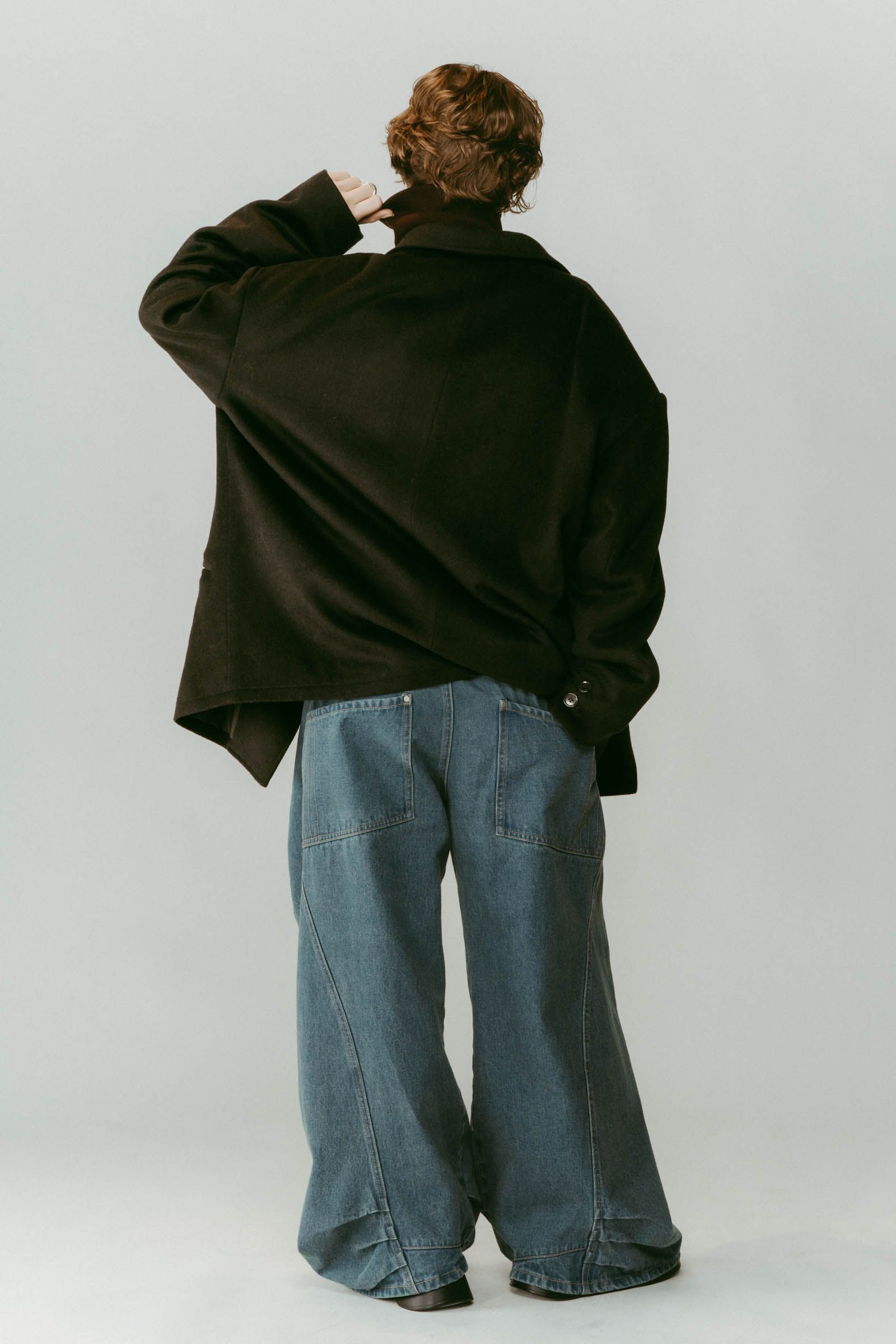 muffler overlay jacket(unisex) / マフラー オーバージャケット (ブラック) / 25AW