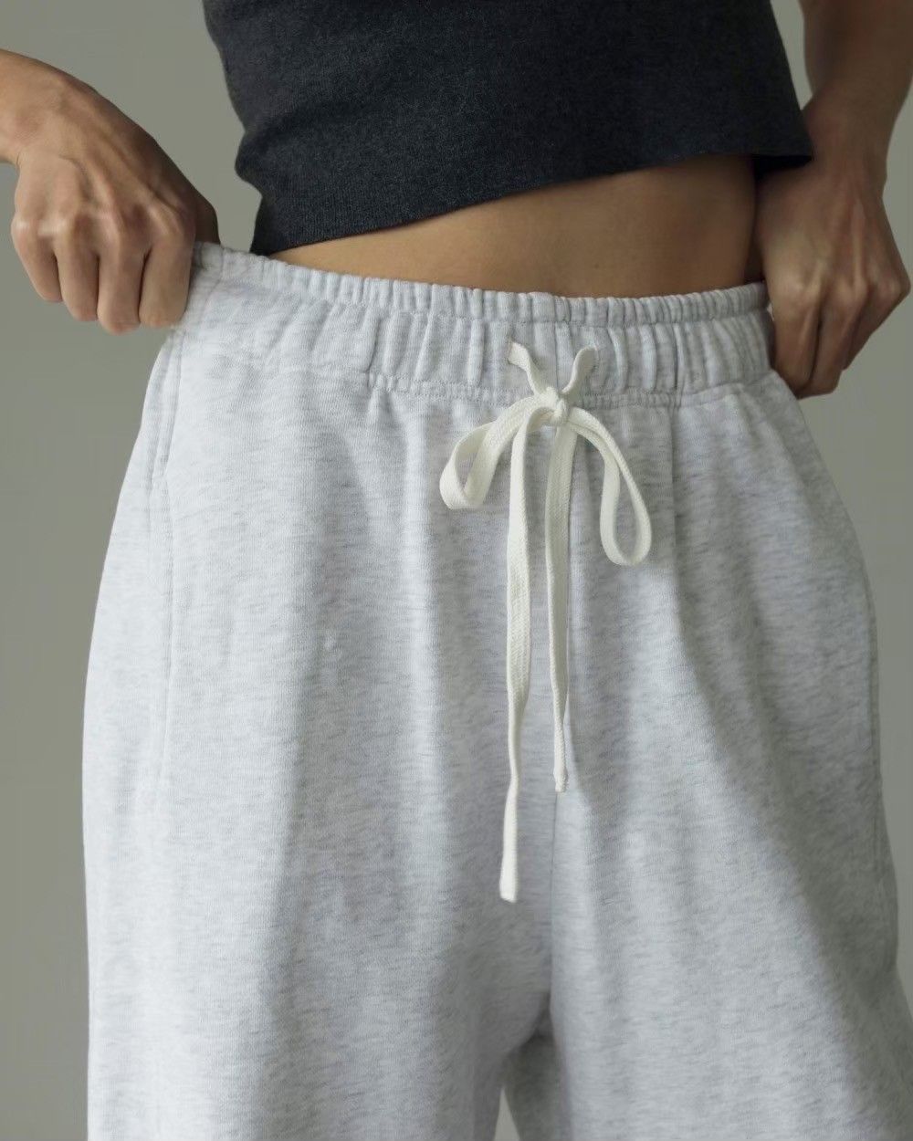 Drawstring Sweat Pants / ドロスト スウェットパンツ (グレー)