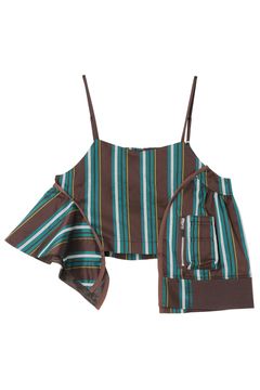 MULTI STRIPE CAMISOLE / マルチストライプキャミソール (ブラウン)