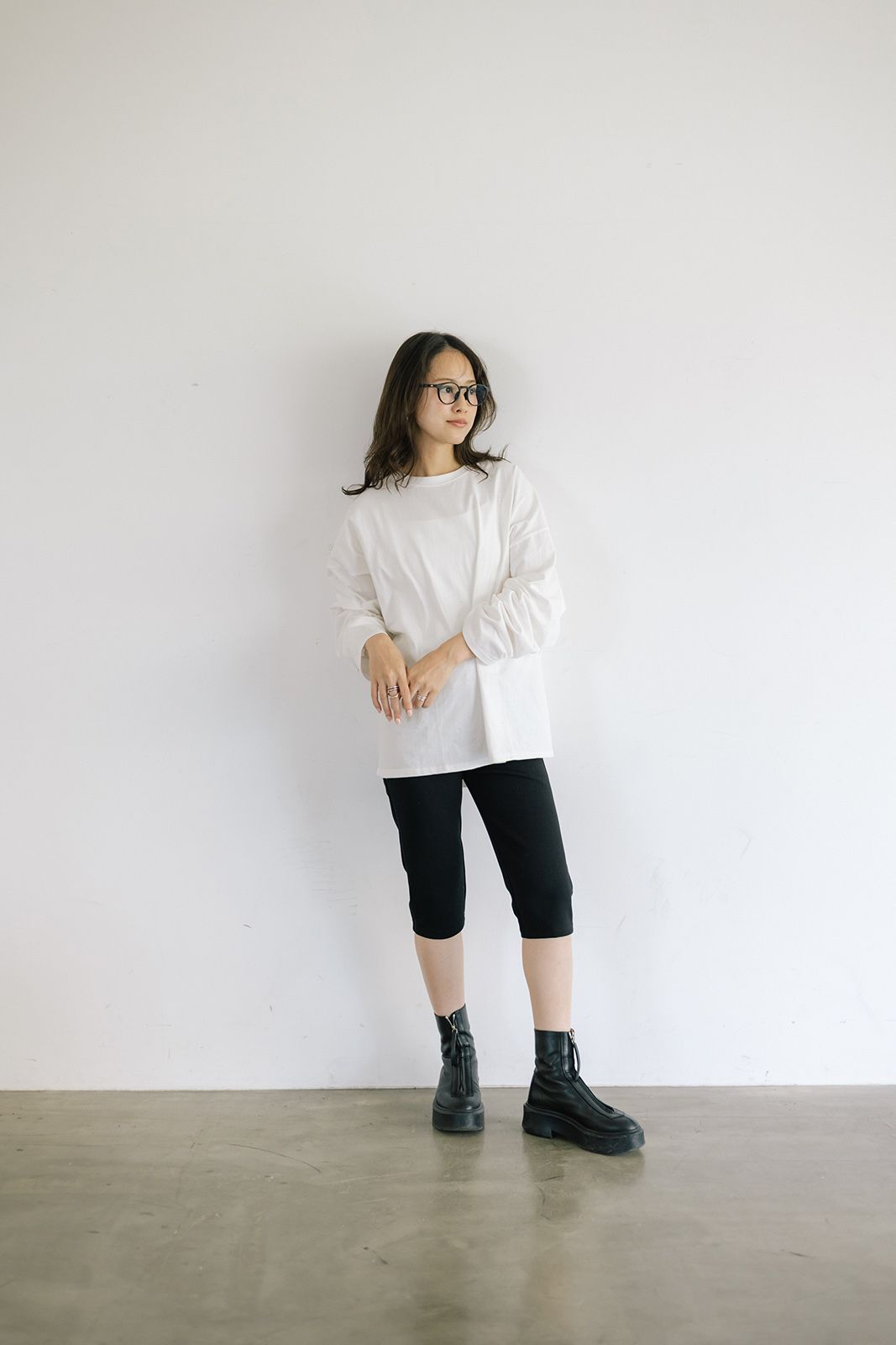 ベーシックロングTシャツ (ホワイト) Basic Long Sleeve T-shirt (White) / 26AW