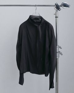 オーガンジー タイブラウス (ブラック) Organdy Tie Blouse (Black) / 26AW 【6月29日まで期間限定予約】
