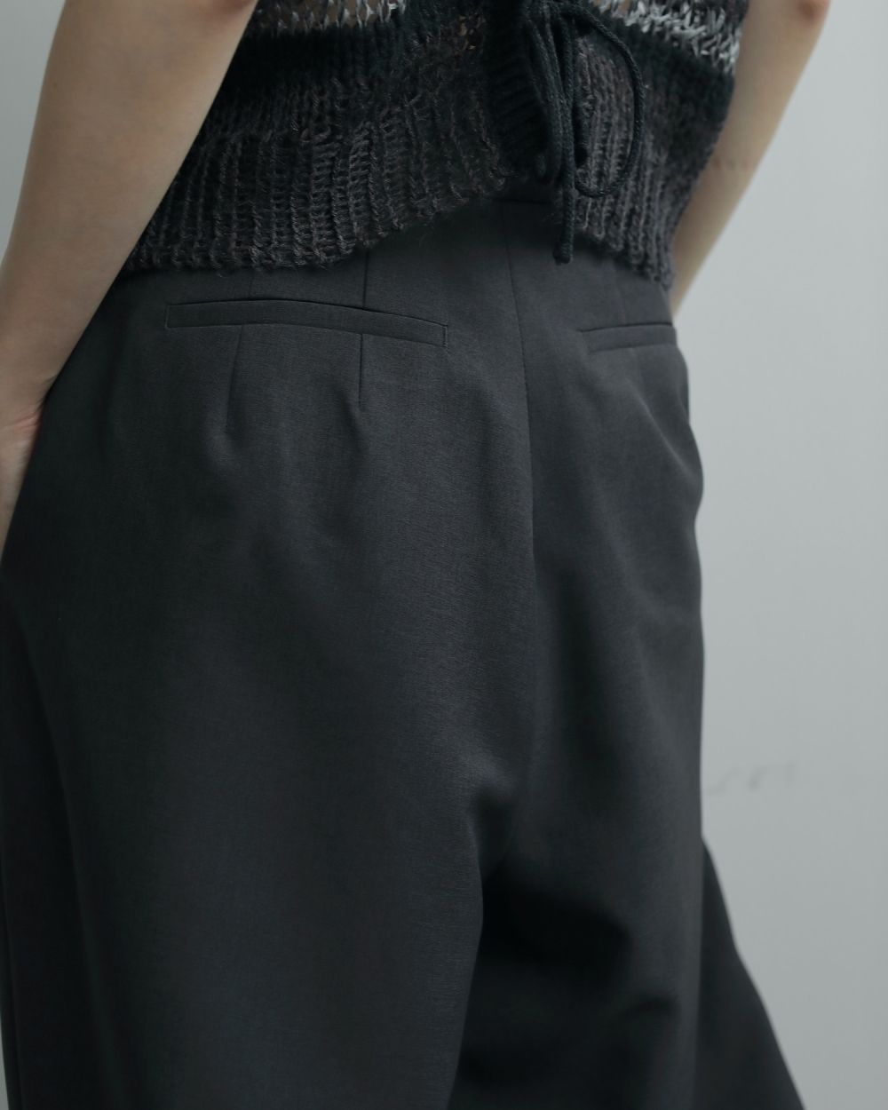Heather Stretch Pants / ヘザー ストレッチパンツ (チャコールグレー)