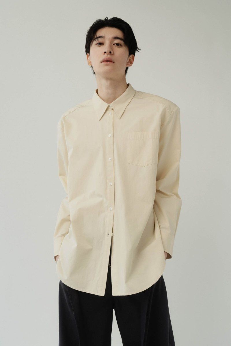 Knuth Marf - label over shirt(unisex) / ラベル オーバー