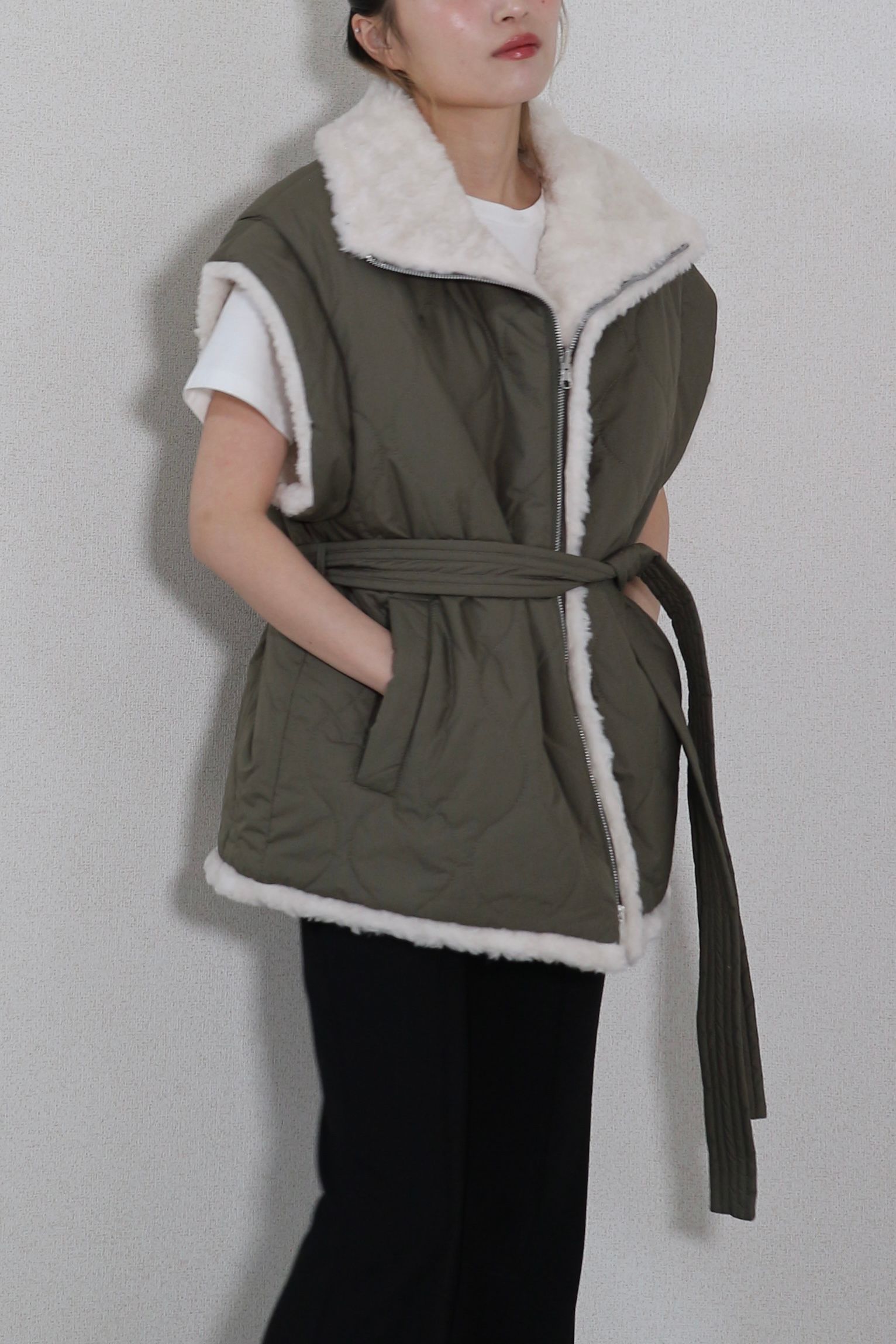 CASA FLINE - QUILTING BOA REVERSIBLE VEST / キルティング