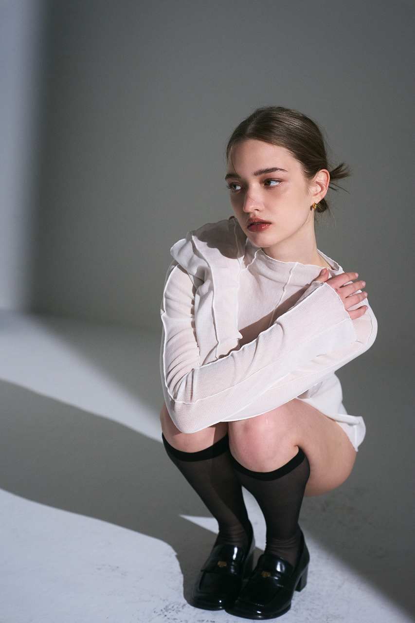 コットンチュールロンT (ホワイト) Cotton Tulle Long-Sleeve Tee (White) / 26AW
